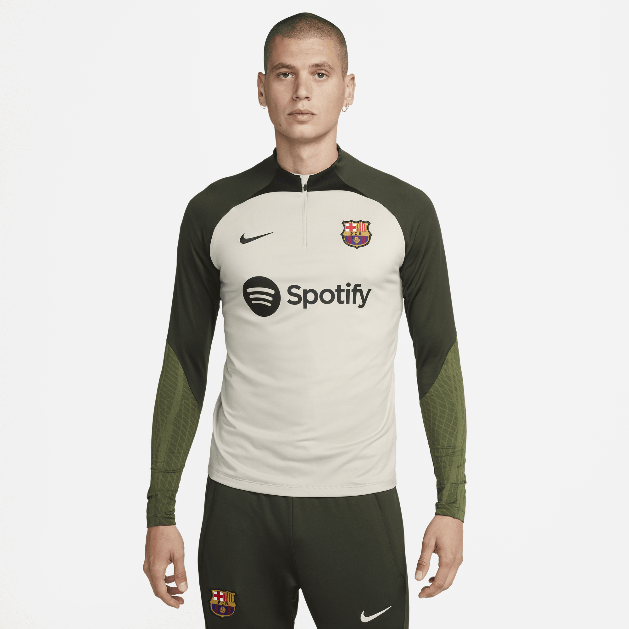 Shop F.C. Barcelona Strike Men s Nike Dri FIT Football Drill Top