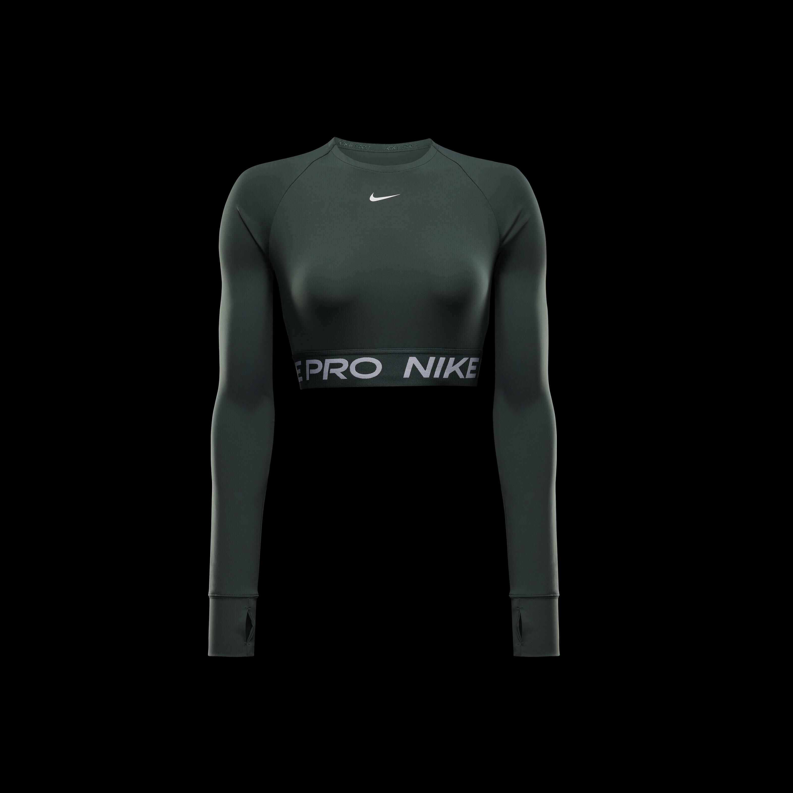 Nike women's pro mesh long sleeve training top 2025