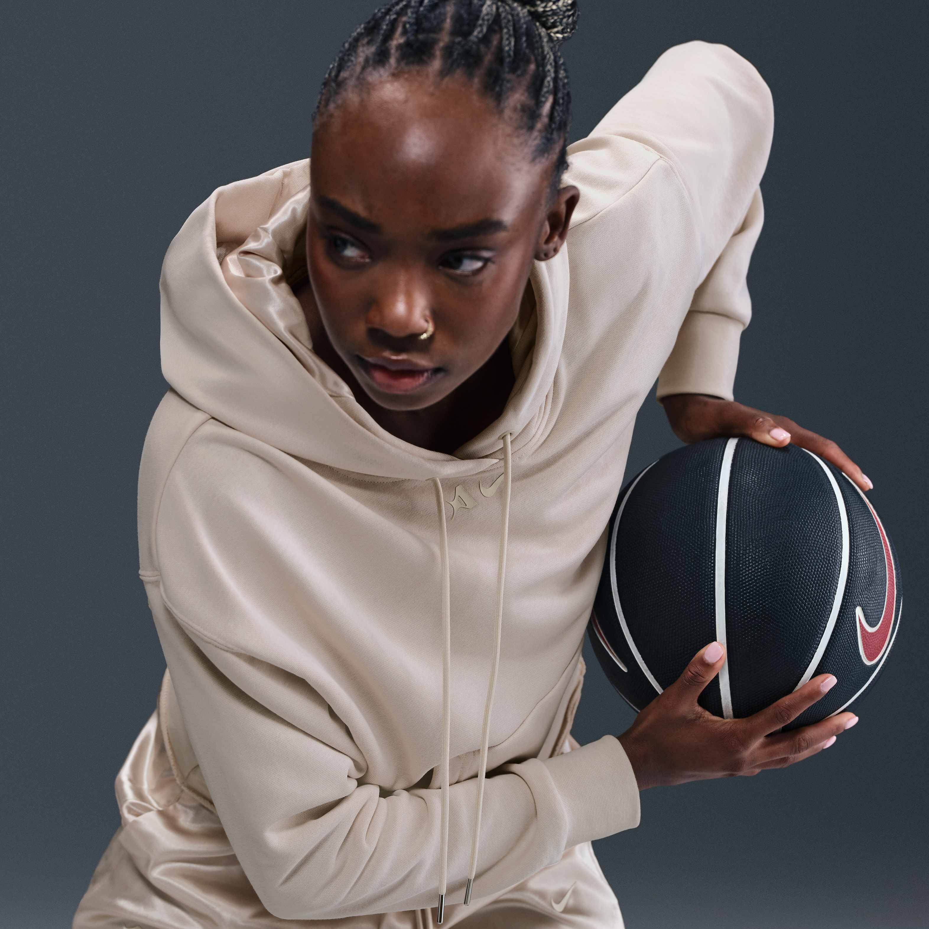Buy A'ja Wilson Women's Oversized Cropped Basketball Hoodie