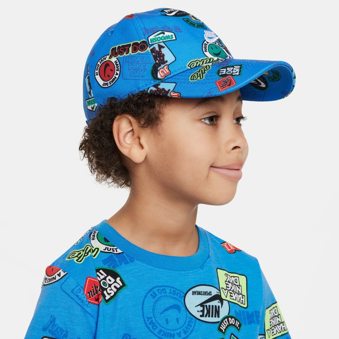 Buy Nike Little Kids Printed Curved Brim Cap Light Photo Blue Nike Saudi Official
