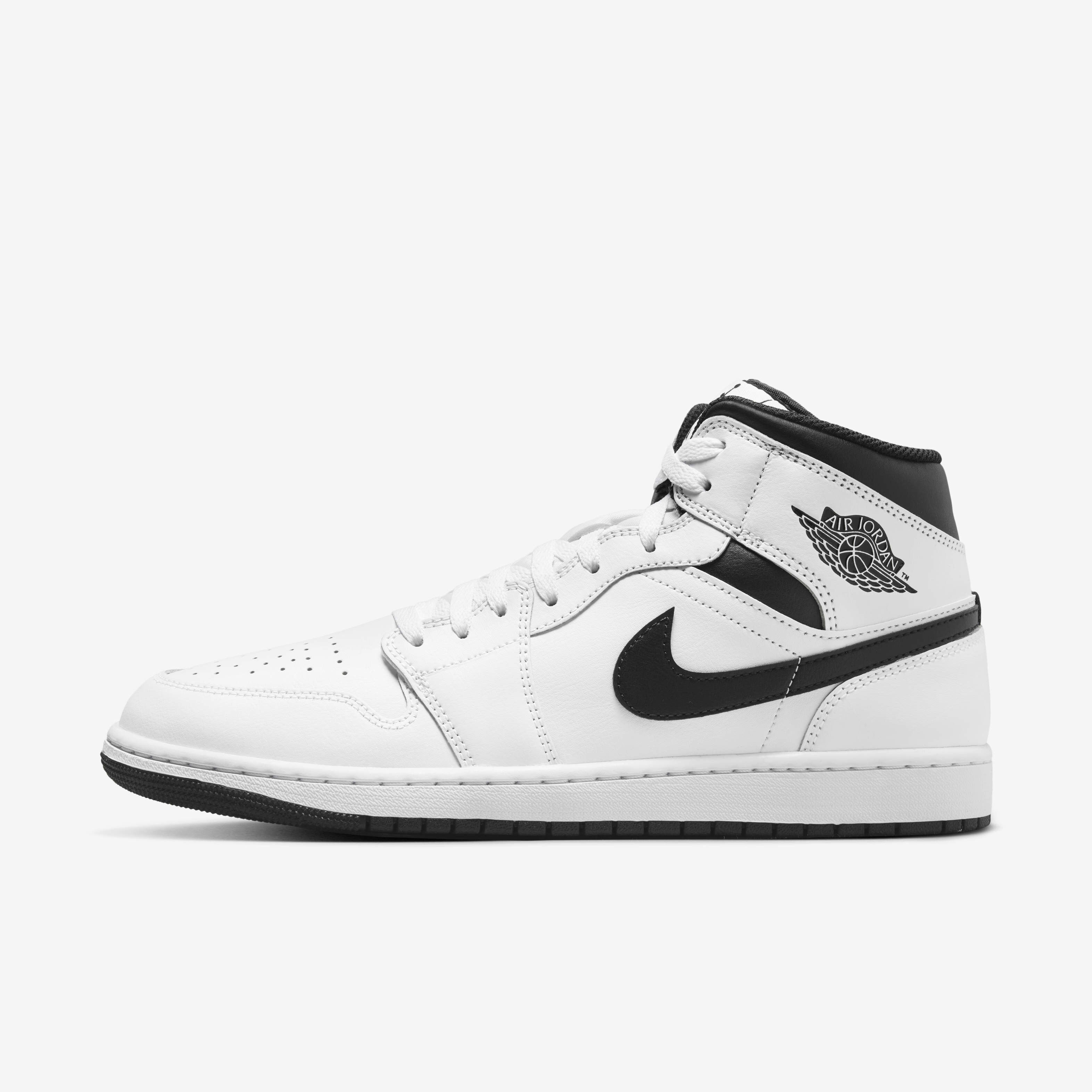 Buy Air Jordan 1 Mid Men's Shoes - White/White/Black/Black @ Nike