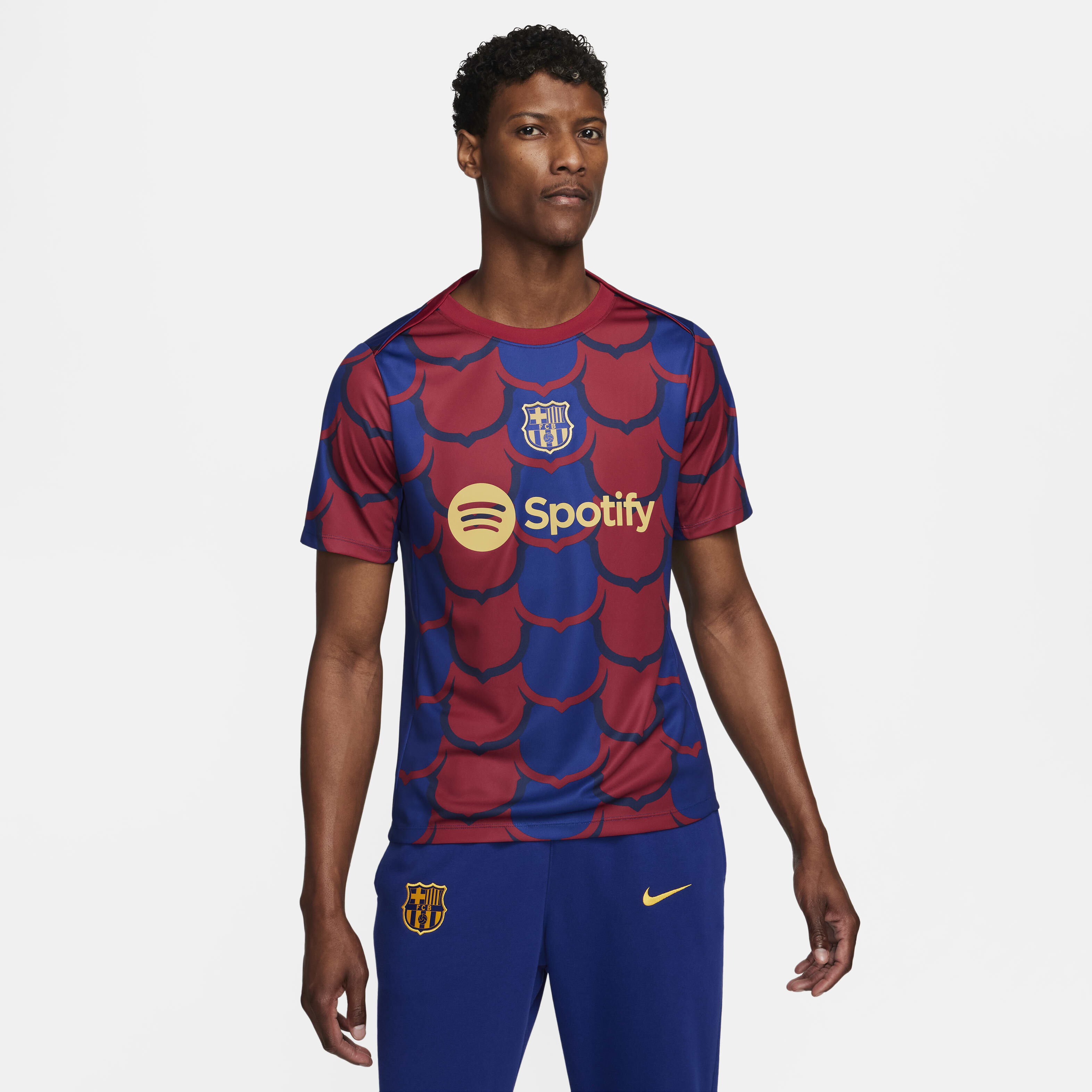 Buy F.C. Barcelona Academy Pro SE Men s Nike Dri FIT Football Pre Match Top Deep Royal Blue Deep Royal Blue Noble Red Club Gold Nike Saudi Official