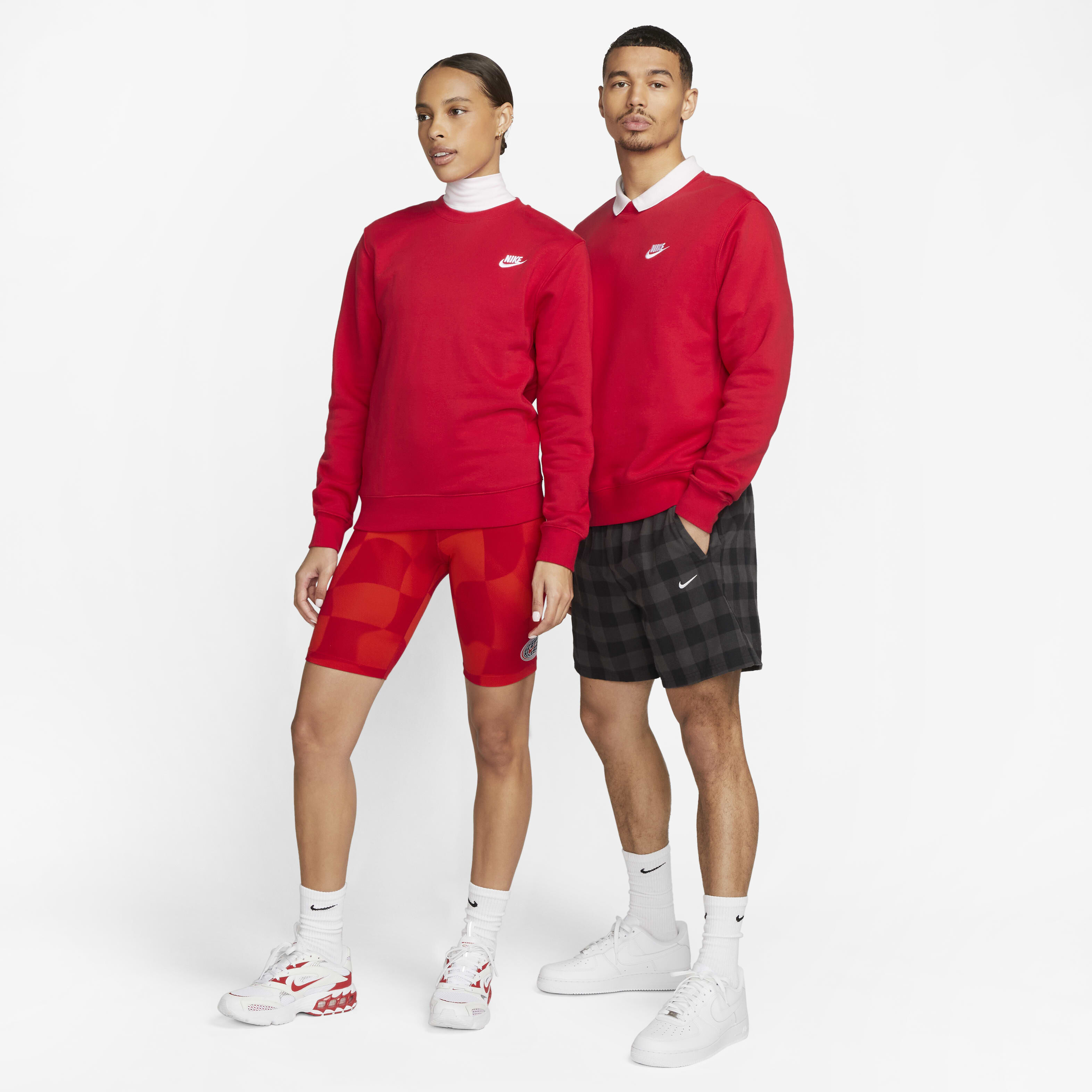 【NIKE】 Club Fleece Men's Crew☆ Red★追跡可 Buy Nike Sportswear Club Fleece Men's Crew - University Red