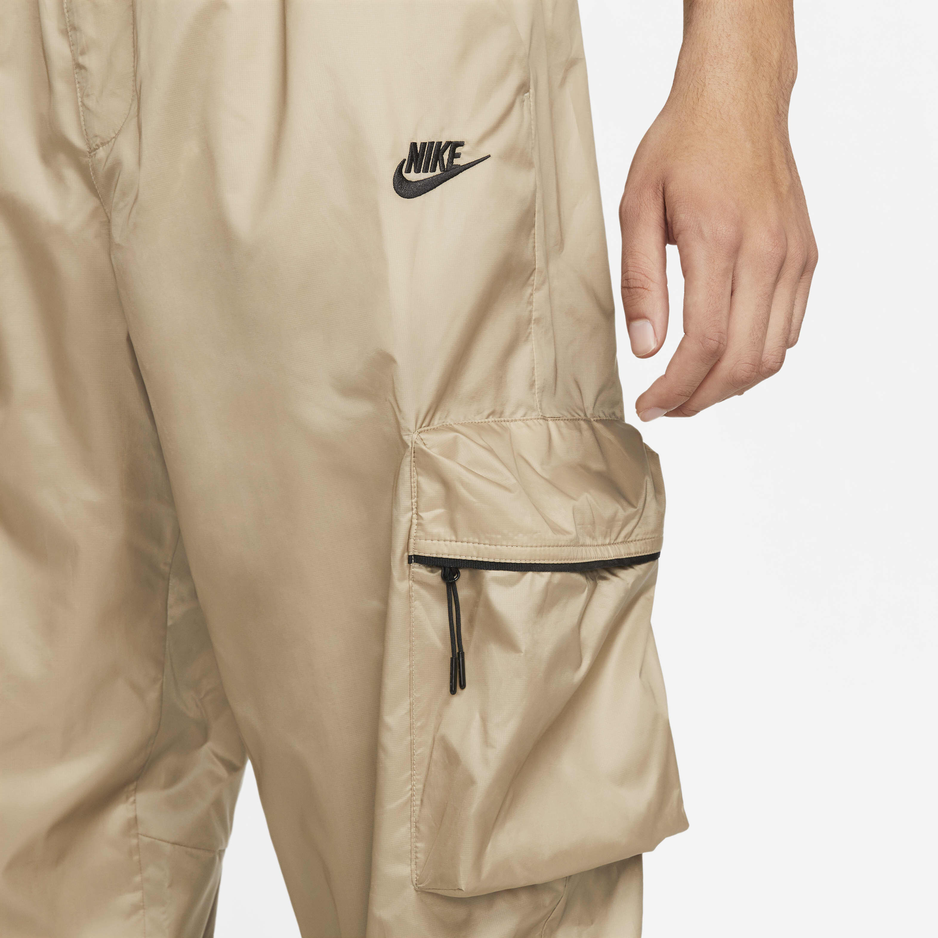Buy Nike Tech Men s Lined Woven Trousers Khaki Black Nike Saudi Official