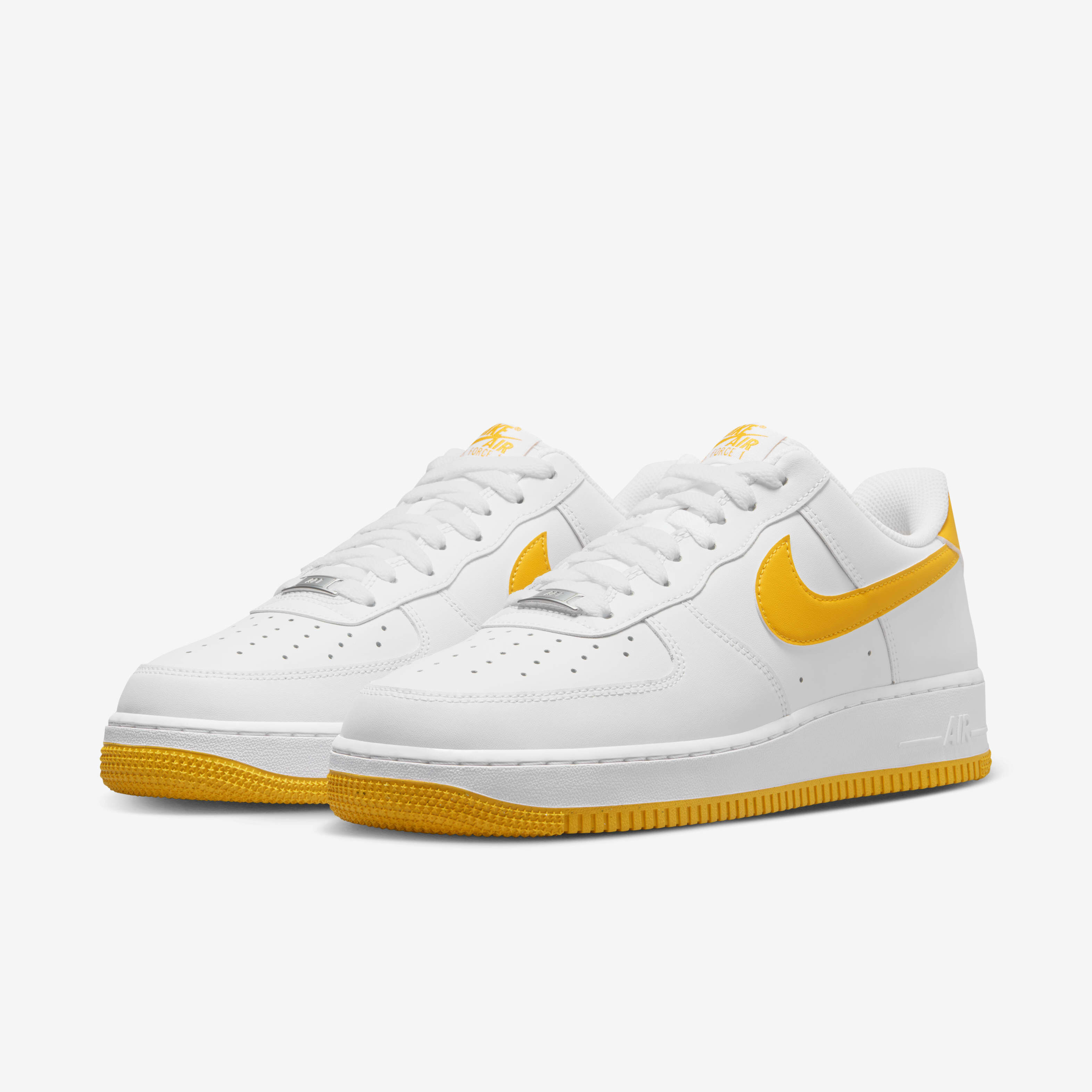 Nike air force 1 yellow and white discount