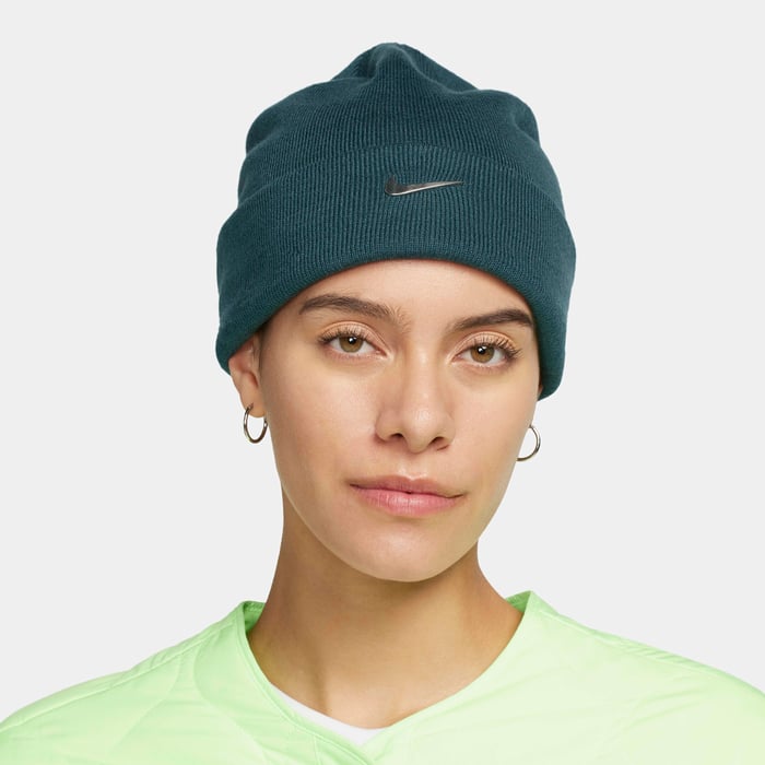 Buy Nike Peak Standard Cuff Metal Swoosh Beanie Deep Jungle