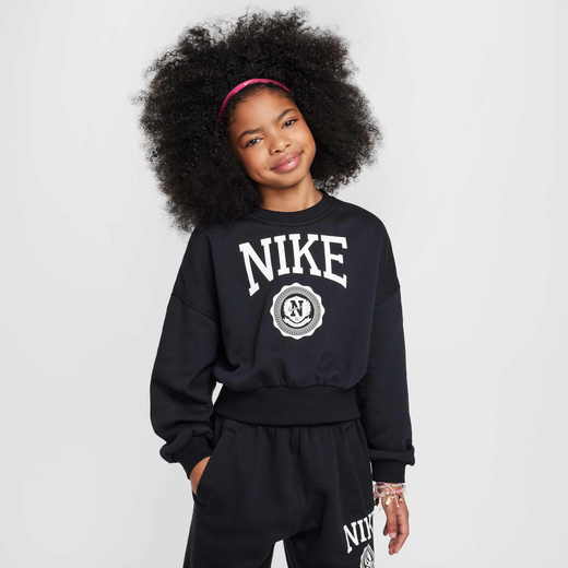 Kids' Sweatshirts Sale-Nike, Nike Sportswear Club, Girls' French Terry Crew-Neck Sweatshirt