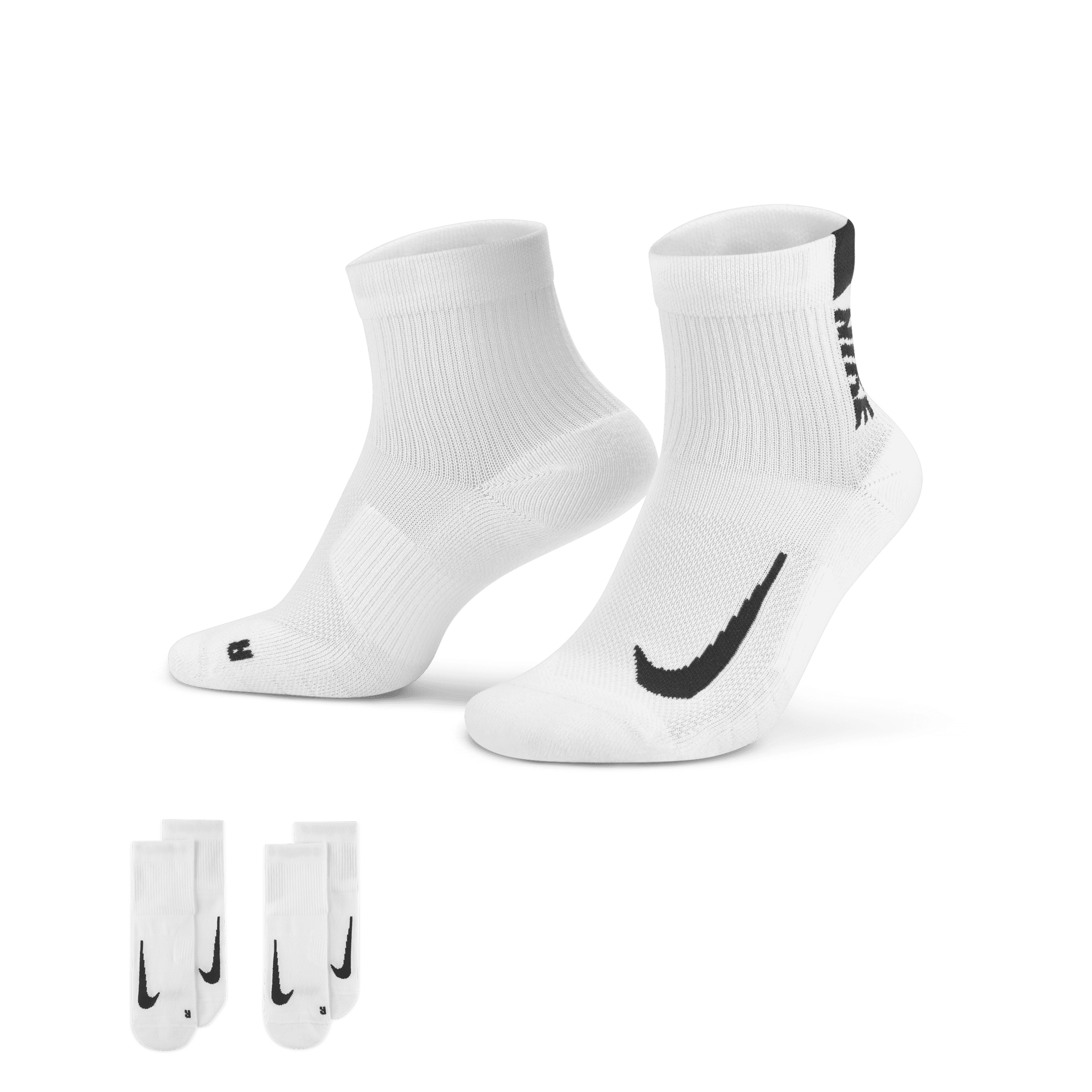 Shop Multiplier Running Ankle Socks 2 Pairs Nike KSA