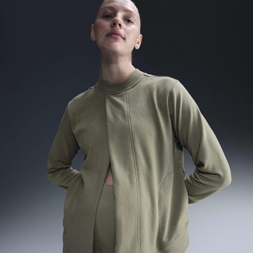 Women's Maternity-Nike, Nike (M) One, Women's Reversible French Terry Sweatshirt Top (Maternity)