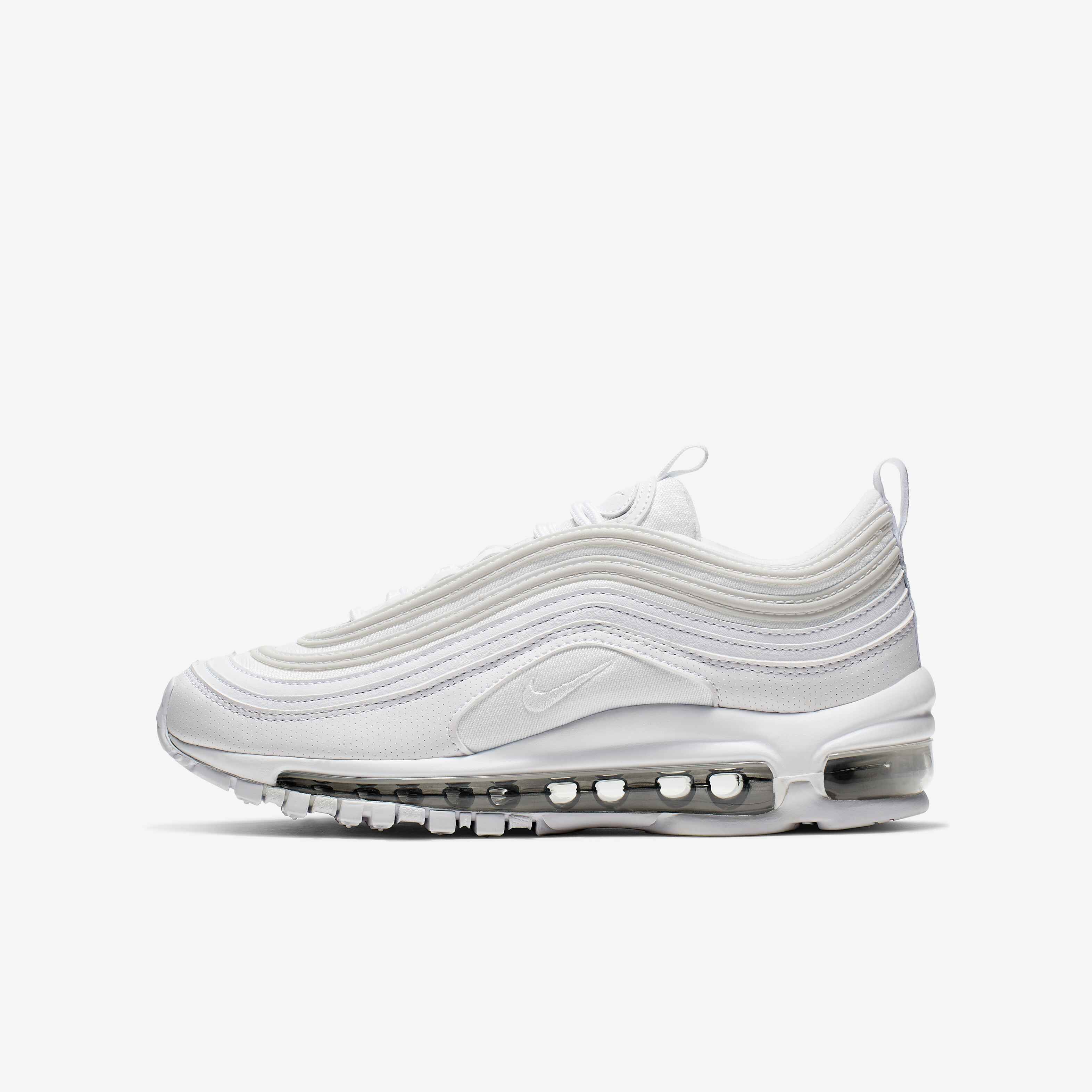 Buy Nike Air Max 97 Older Kids' Shoes - White/Metallic