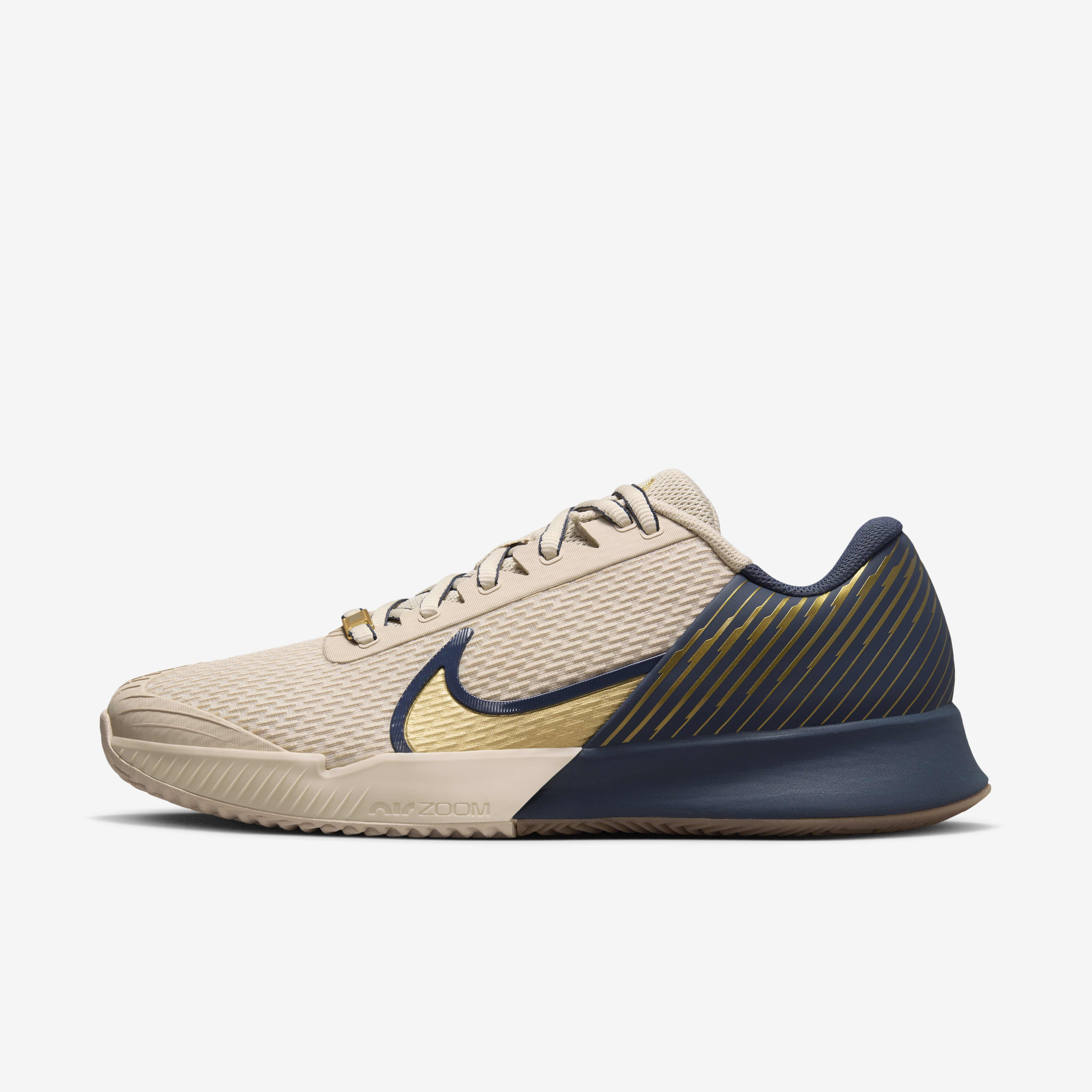 Buy Nike Air Zoom Vapor Pro 2 Premium Men s Clay Court Tennis Shoes Sand Drift Thunder Blue Gum Medium Brown Metallic Gold Nike Saudi Official