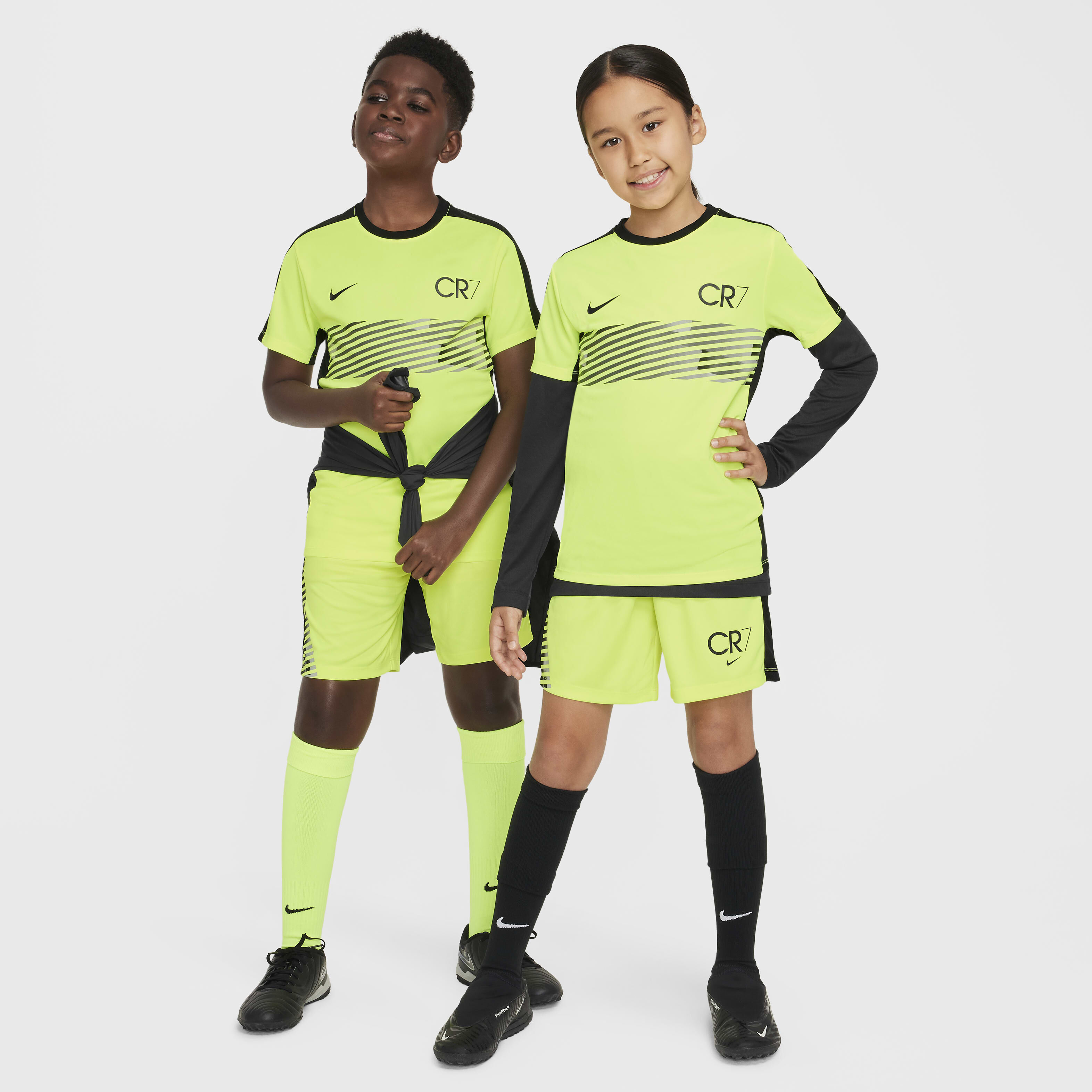 Buy CR7 Academy Older Kids' Dri-FIT Football Top - Volt/Black