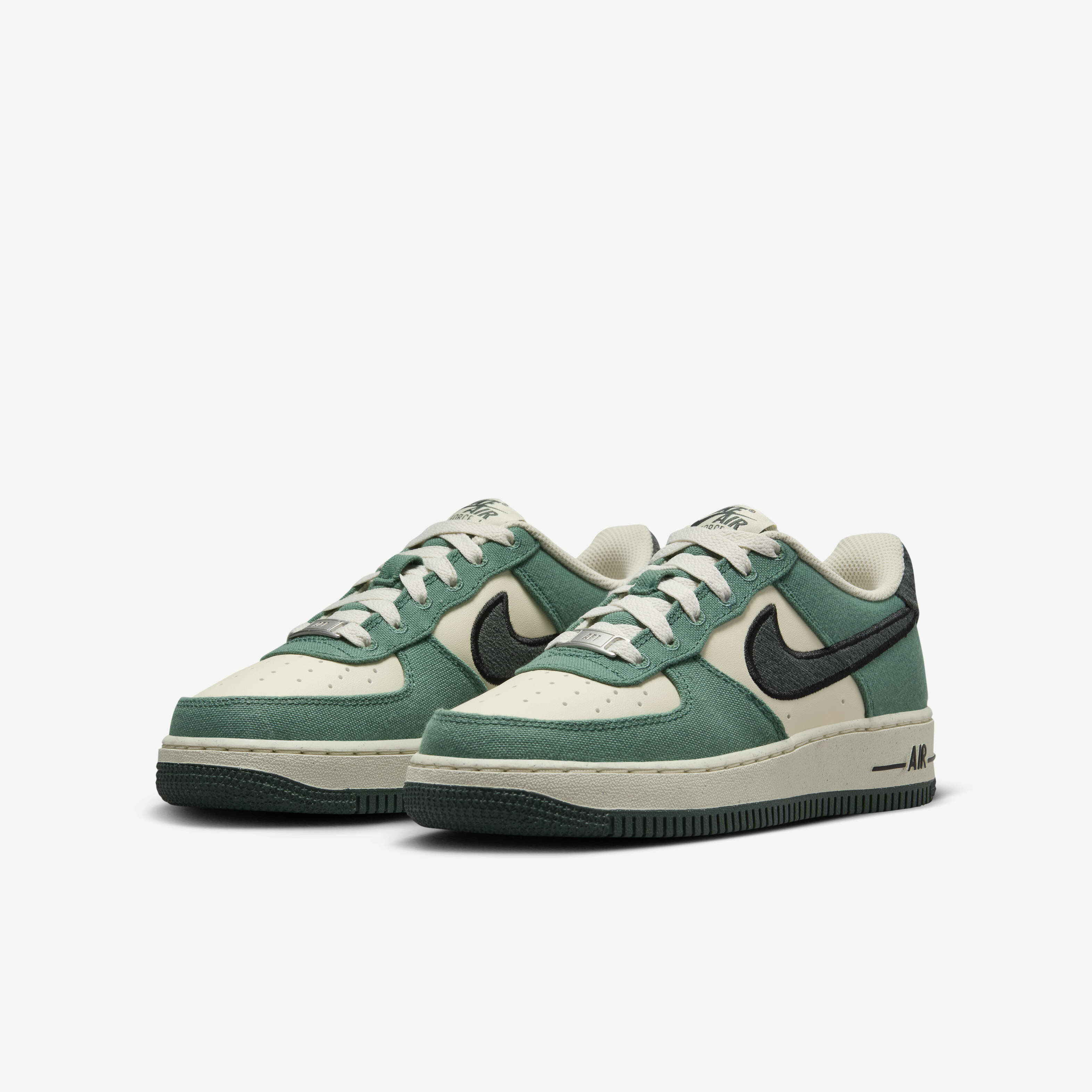 Buy Nike Air Force 1 LV8 Older Kids Shoes Coconut Milk Bicoastal Gum Dark Brown Vintage Green Nike Saudi Official