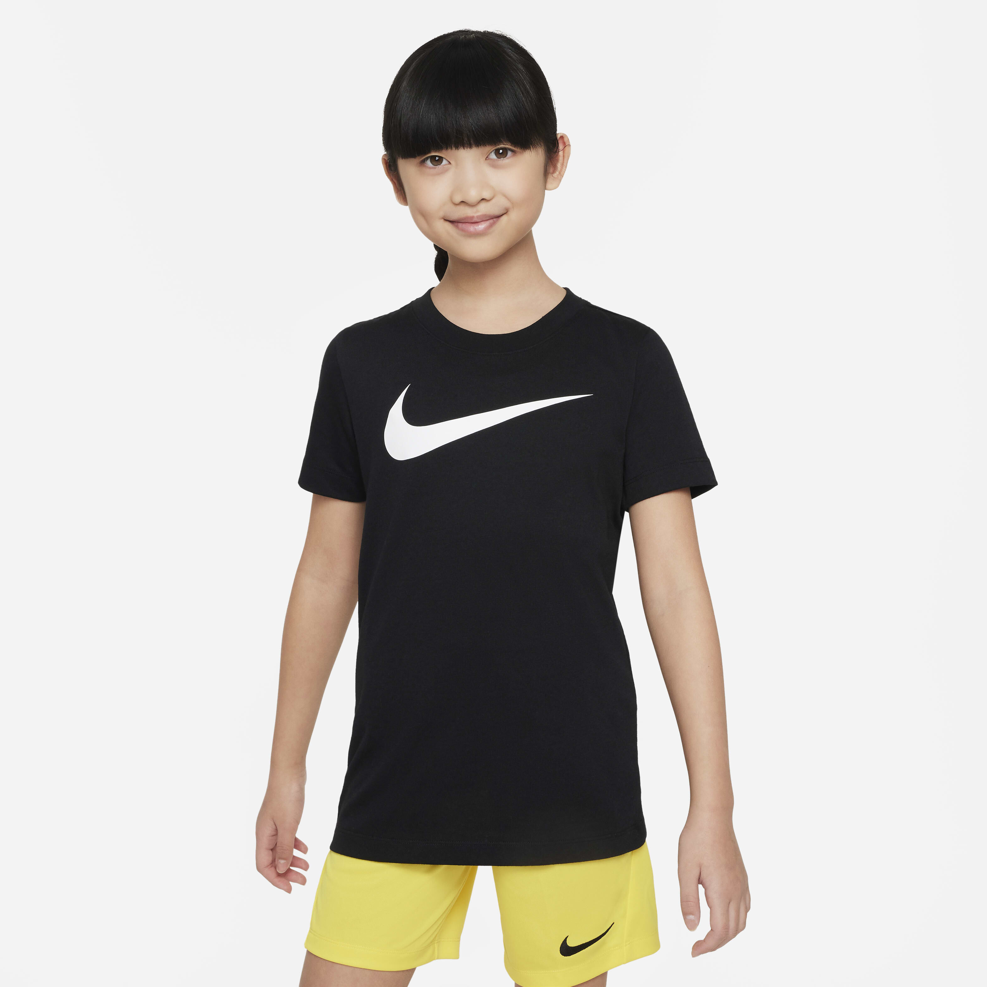 Buy Nike Dri-FIT Park Older Kids' Football T-Shirt Black/White