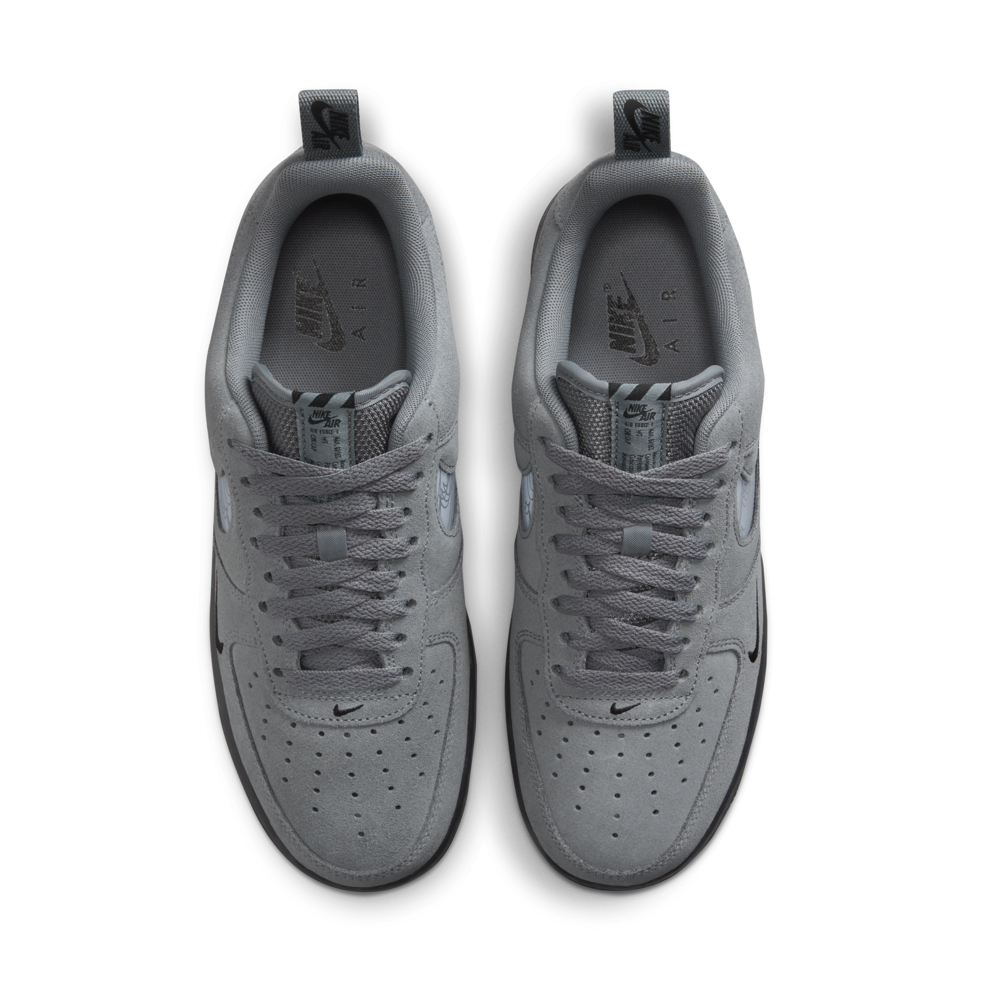 Air force 1 deals low grey suede reflective