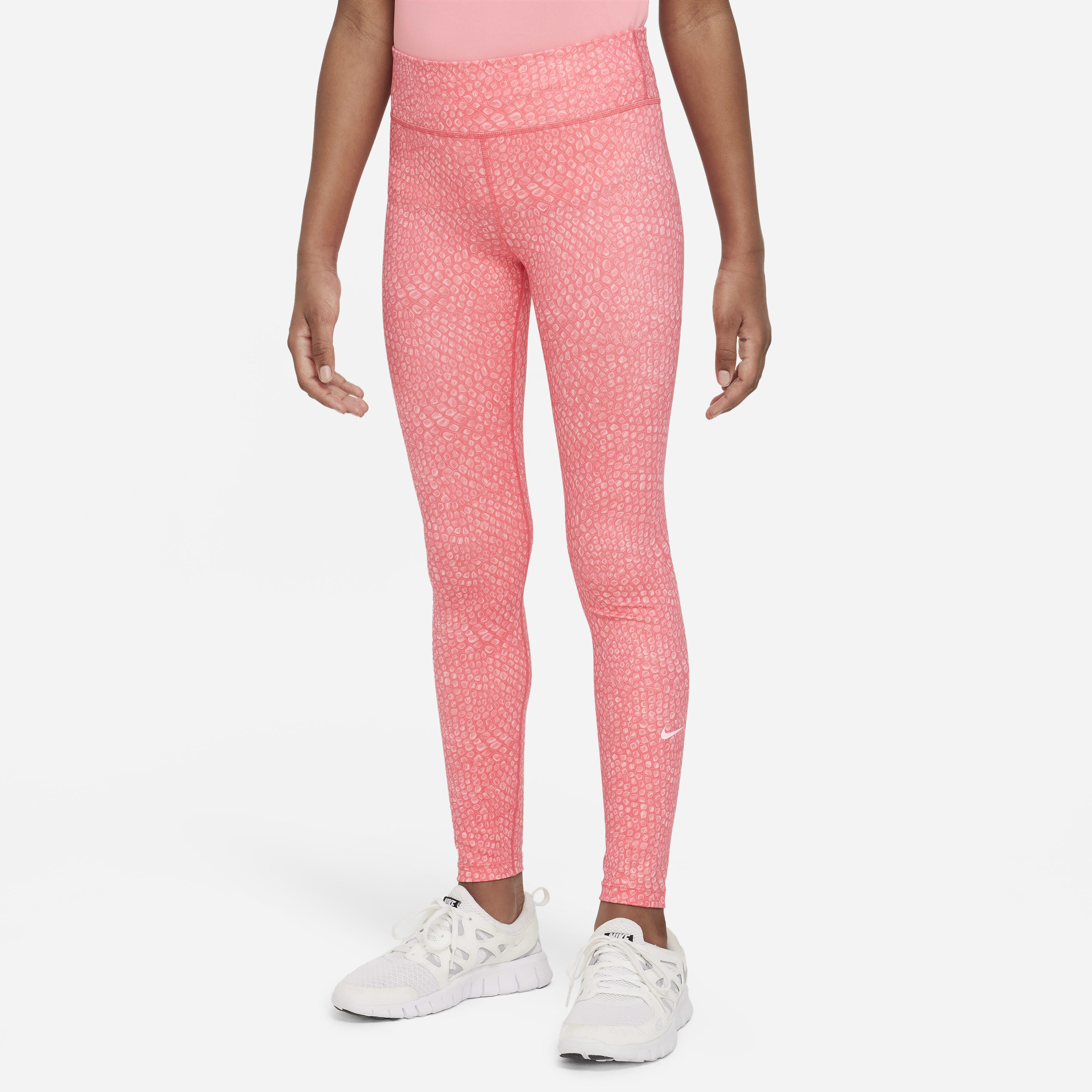Buy Nike Dri FIT One Older Kids Girls Training Leggings Sea Coral White Nike Saudi Official