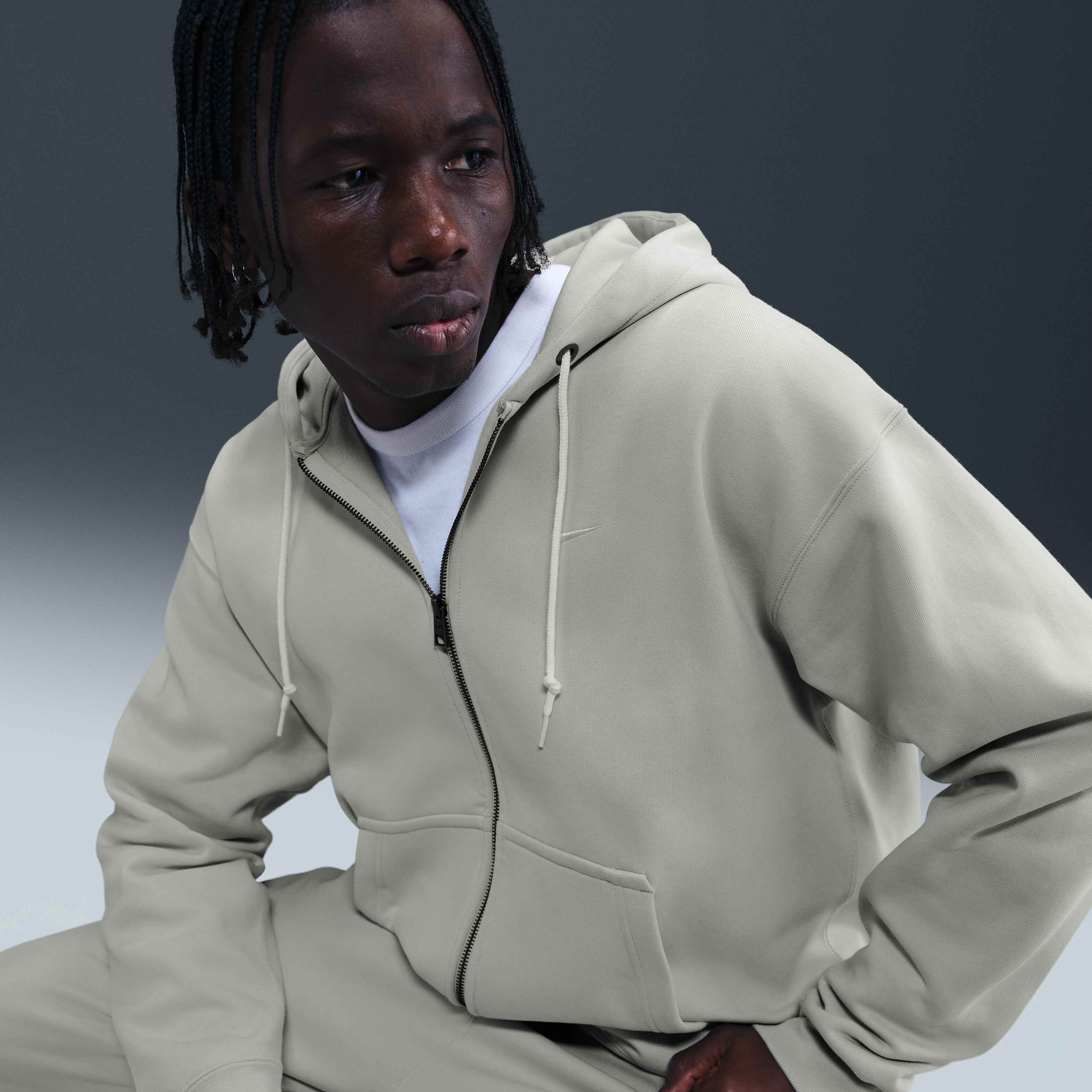 Buy Nike Solo Swoosh Men's Full-Zip Hoodie - Light Bone