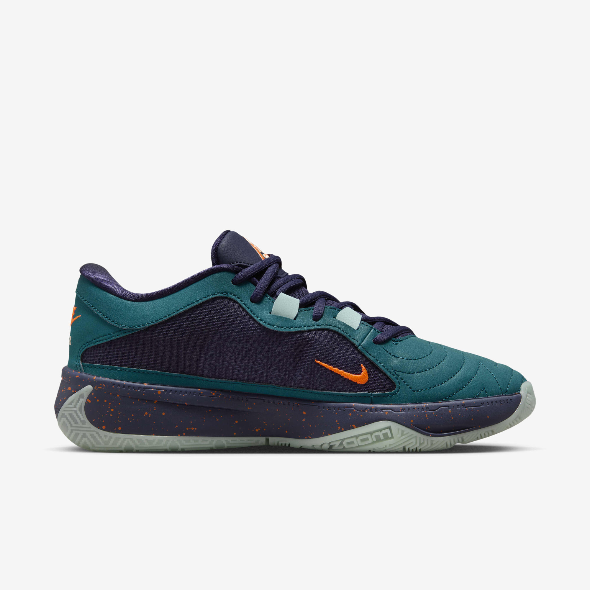 Nike Giannis Zoom Freak 5 Geode Teal Jade Ice Purple (DX4985-300) Men\'s 13 Nike Zoom Freak 5 “Nigerian Nightmare” - Style Code: DX4985  main image 4