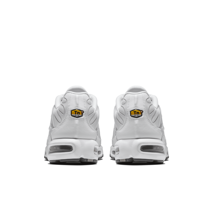 All white nike air top max plus