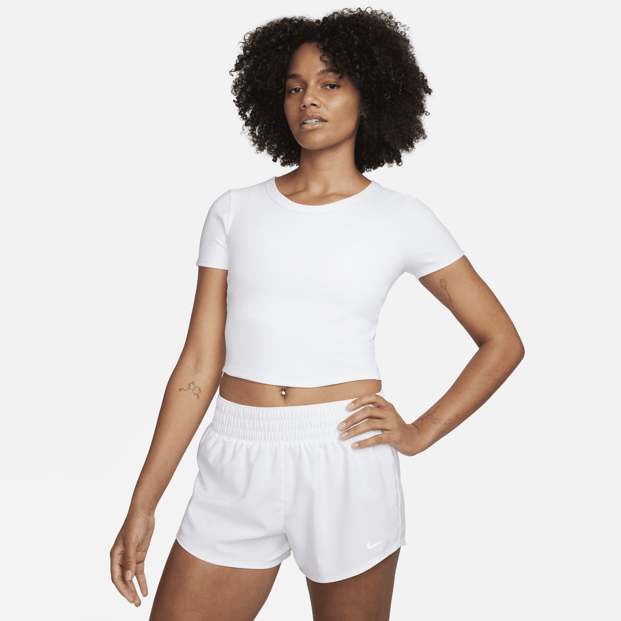 Nike sweat shorts and crop top shop