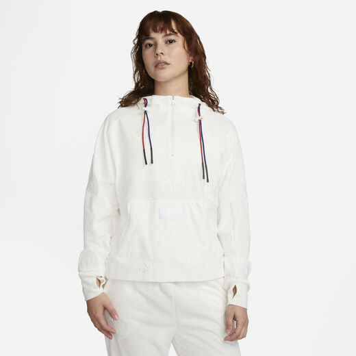 Nike Women - Hoodies & Sweatshirts-Nike, Paris Saint-Germain, Women's Nike Dri-FIT 1/2 Zip Football Hoodie