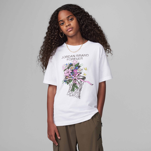 Jordan Graphic T Shirts-JRDN, Jordan, Older Kids' Jordan Brand Forever T-Shirt