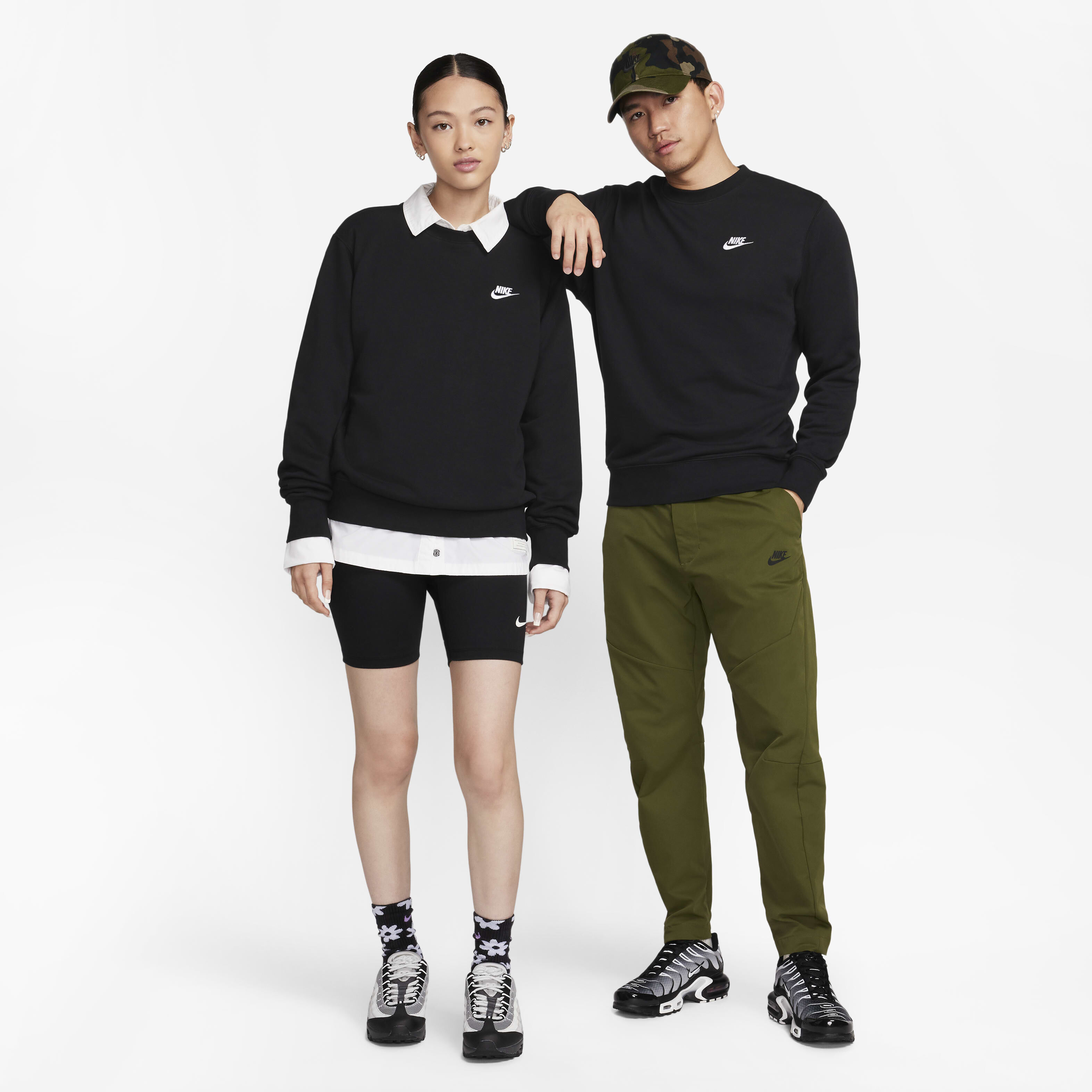 Buy Nike Sportswear Club Men's French Terry Crew - Black