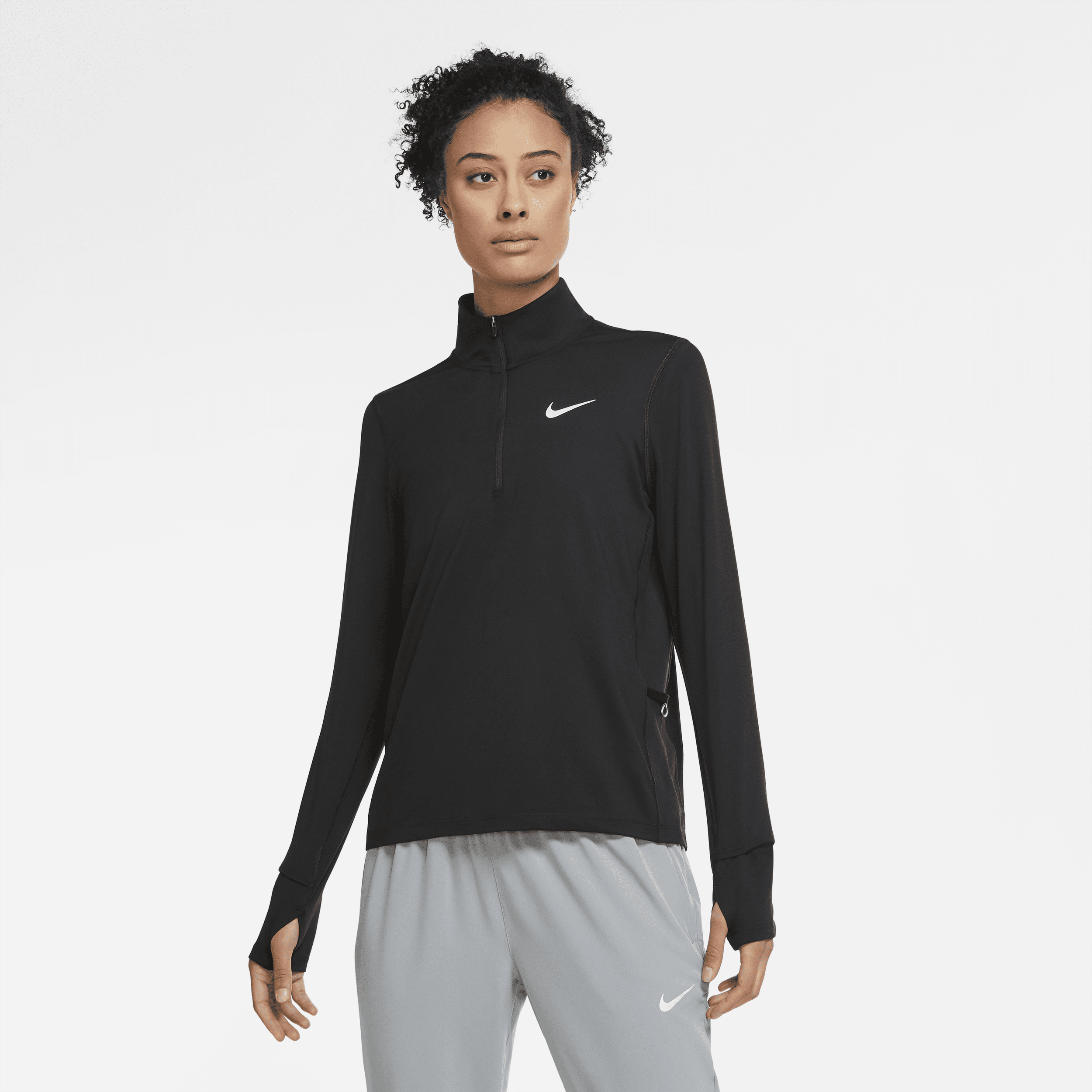 Nike zip 2025 up running top