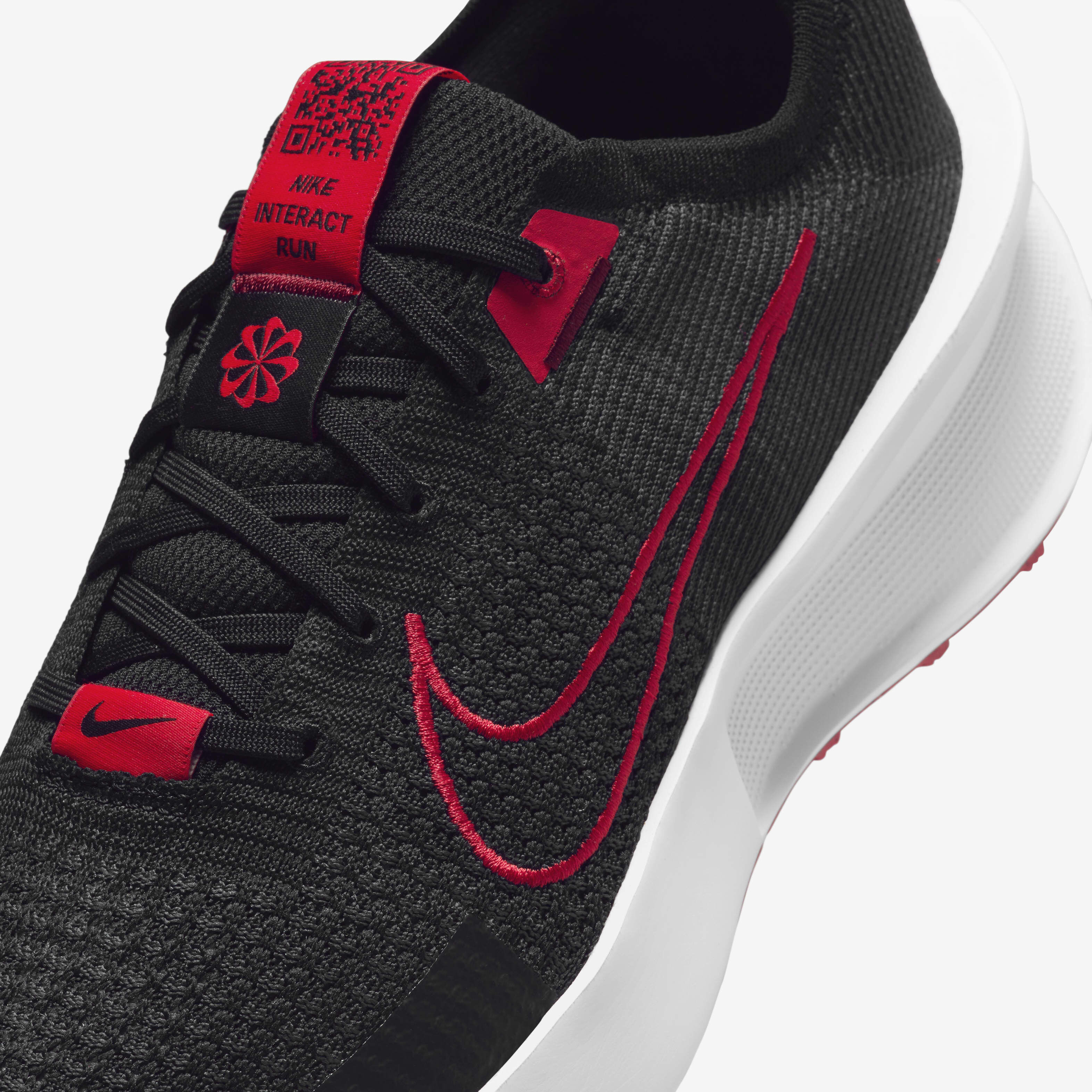 Buy Nike Interact Run Men s Road Running Shoes Black Anthracite White Fire Red Nike Saudi Official