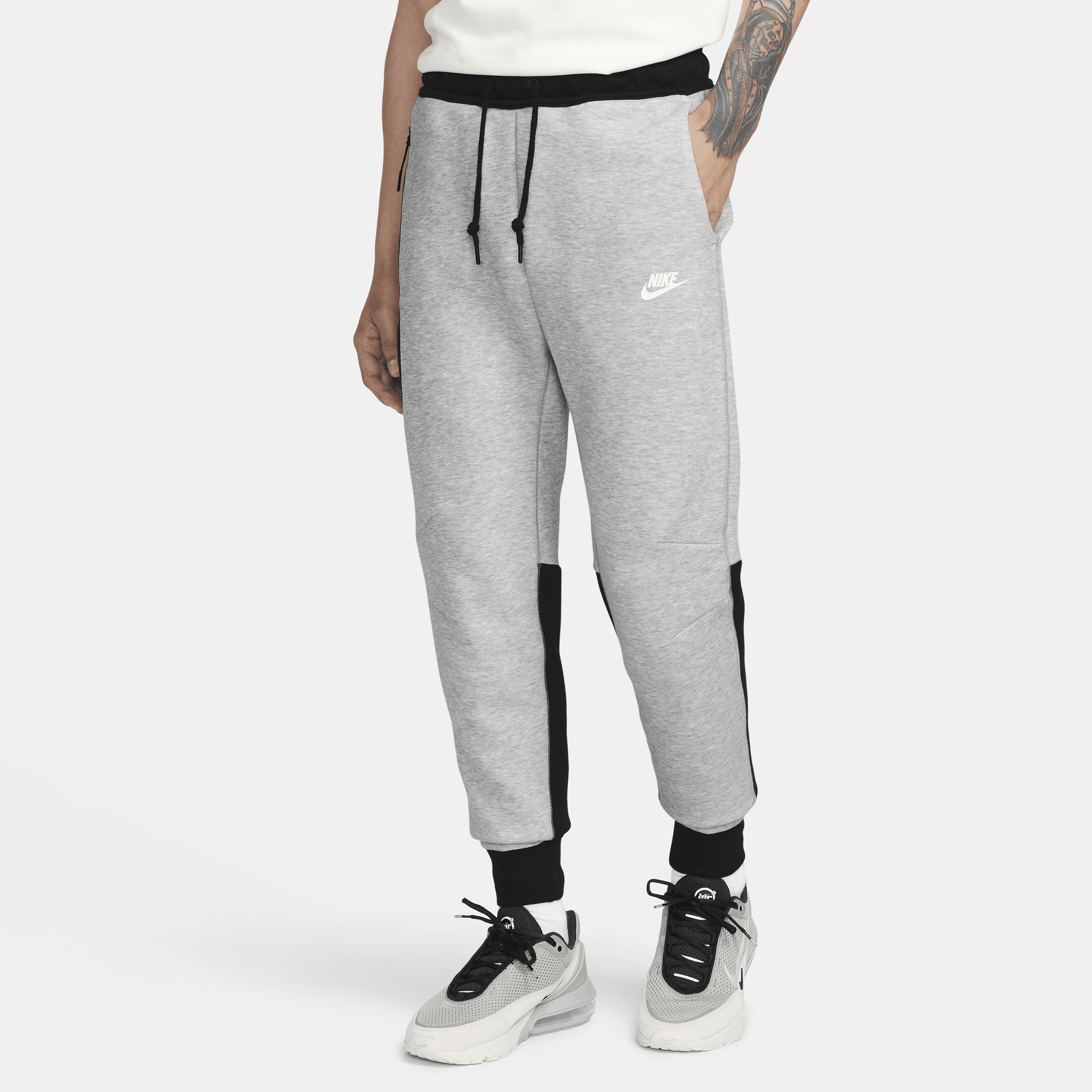 Nike tech fleece joggers sales light grey