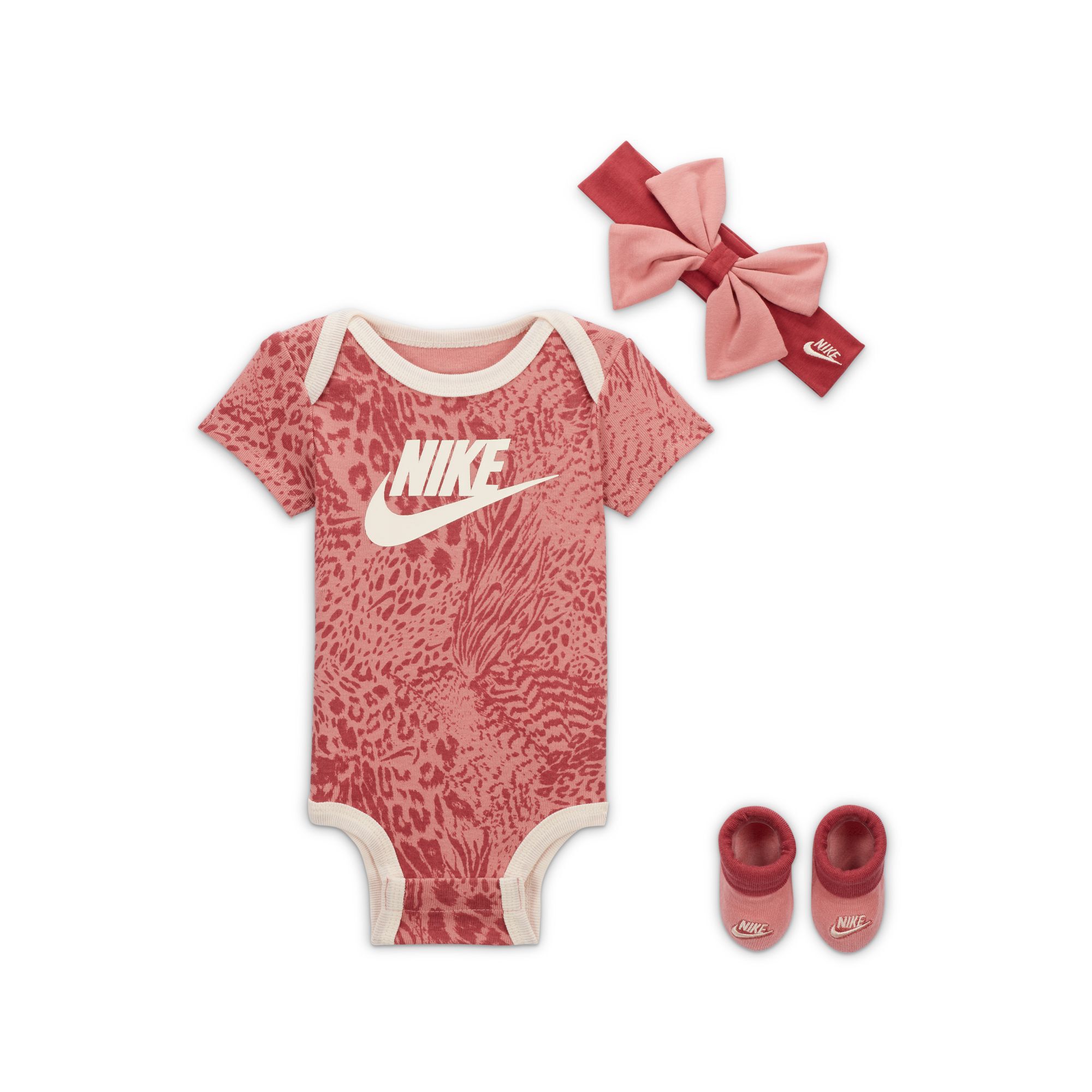 Buy Nike Wild Side 3 Piece Boxed Set Baby 3 Piece Bodysuit Set Red Stardust Nike Saudi Official