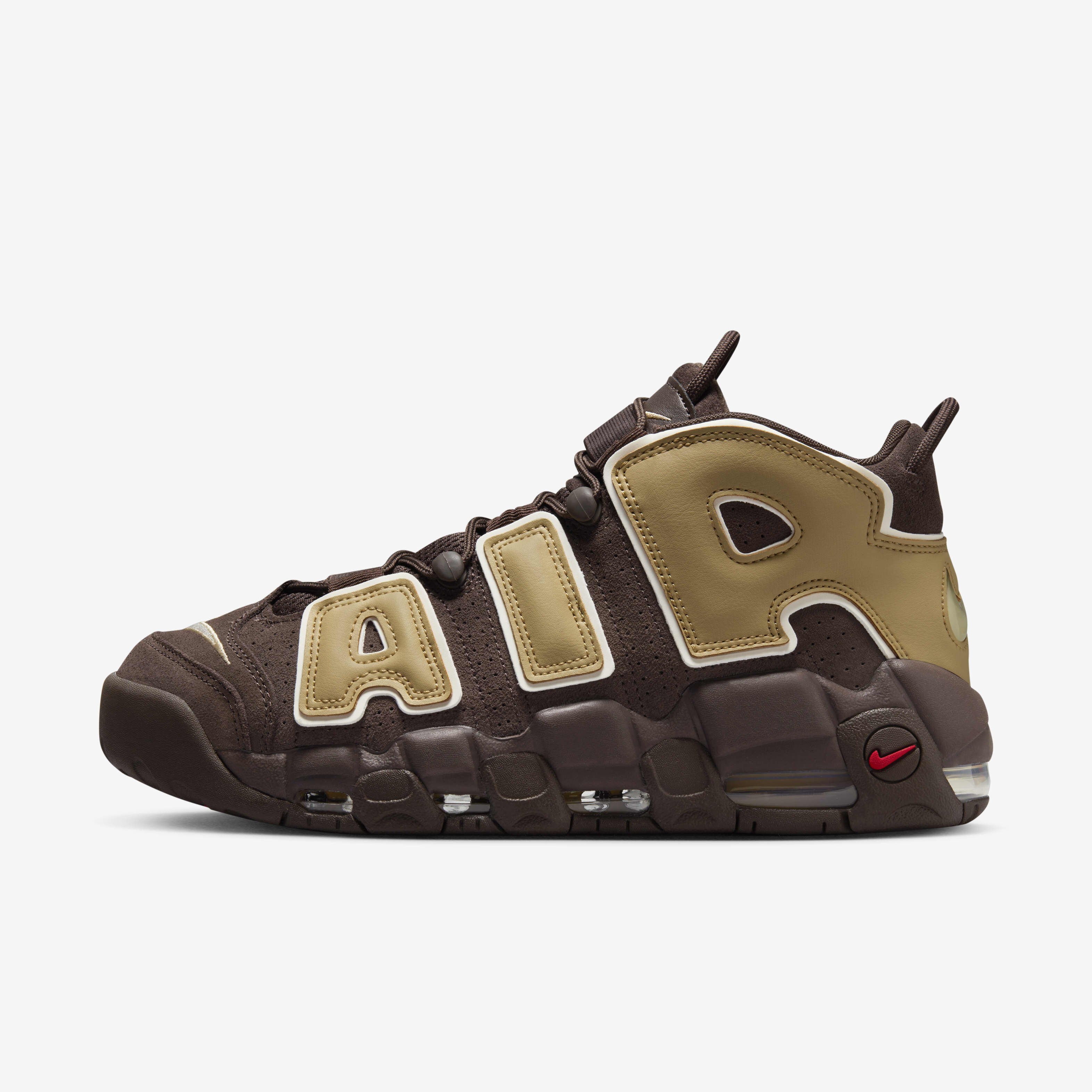 Buy Nike Air More Uptempo 96 Men s shoes Baroque Brown Pale Ivory Mystic Red Sesame Nike Saudi Official