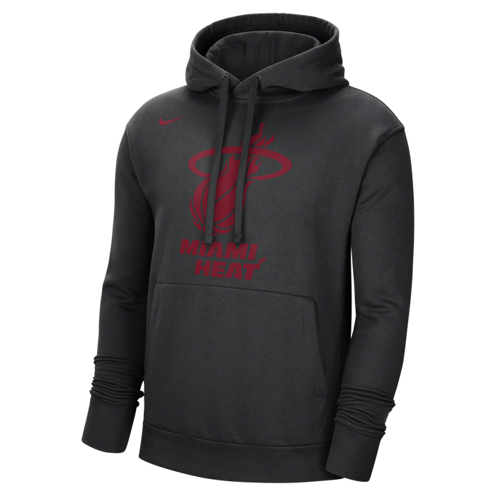 Shop Miami Heat Essential Men s Nike NBA Fleece Pullover Hoodie