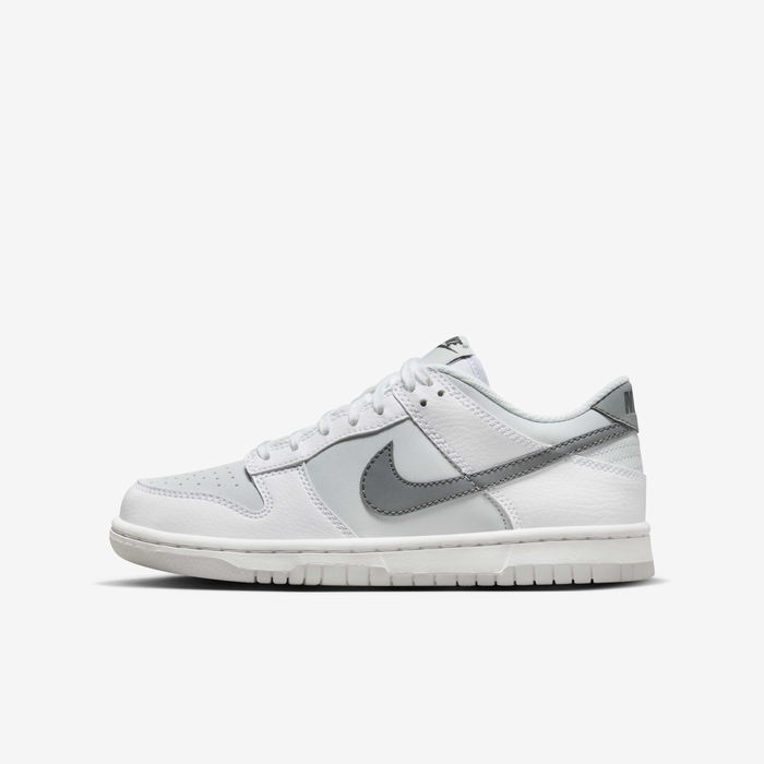 Buy Nike Dunk Low Older Kids' Shoes White/Pure Platinum/Football