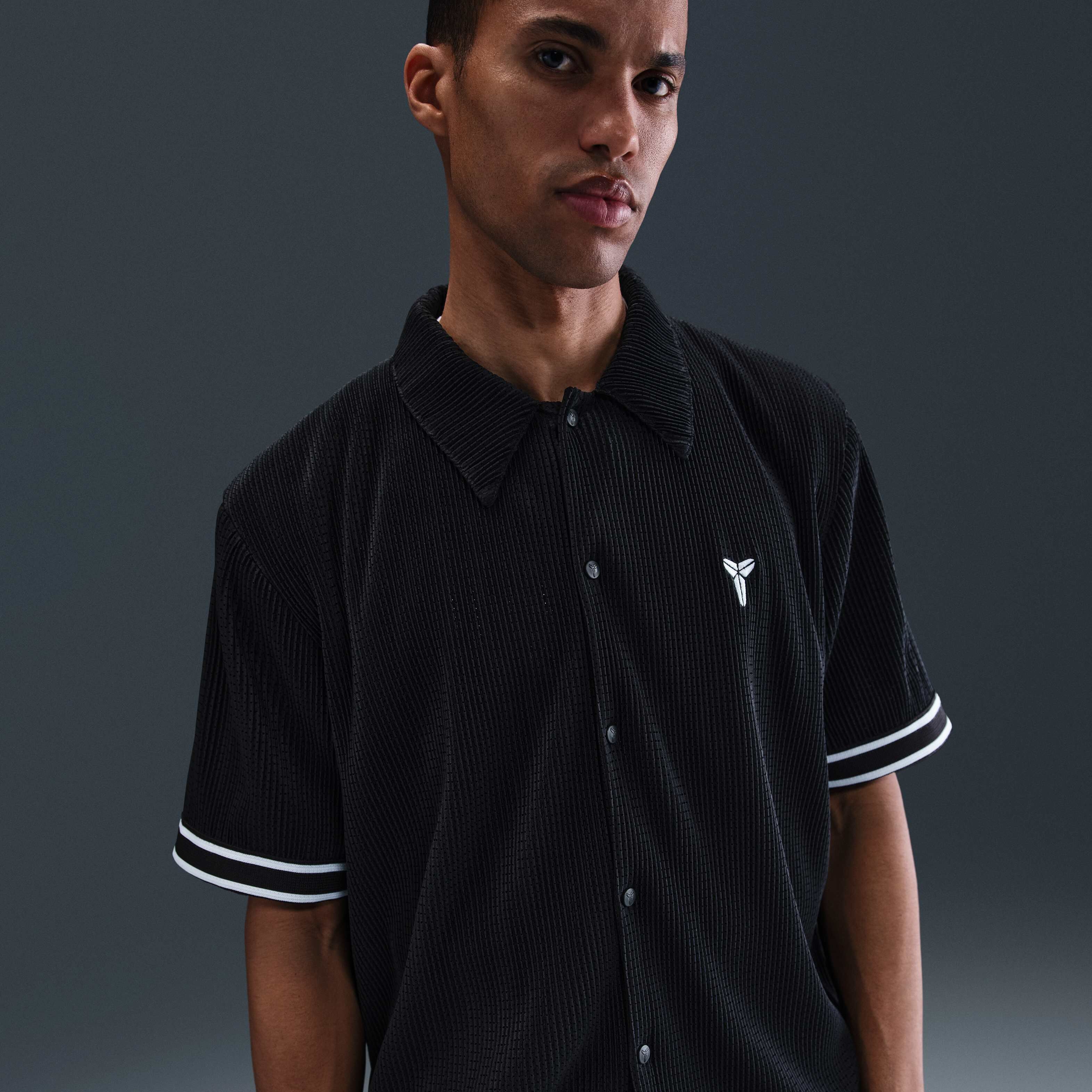 Buy Kobe Men's Pleated Short-Sleeve Basketball Top - Black