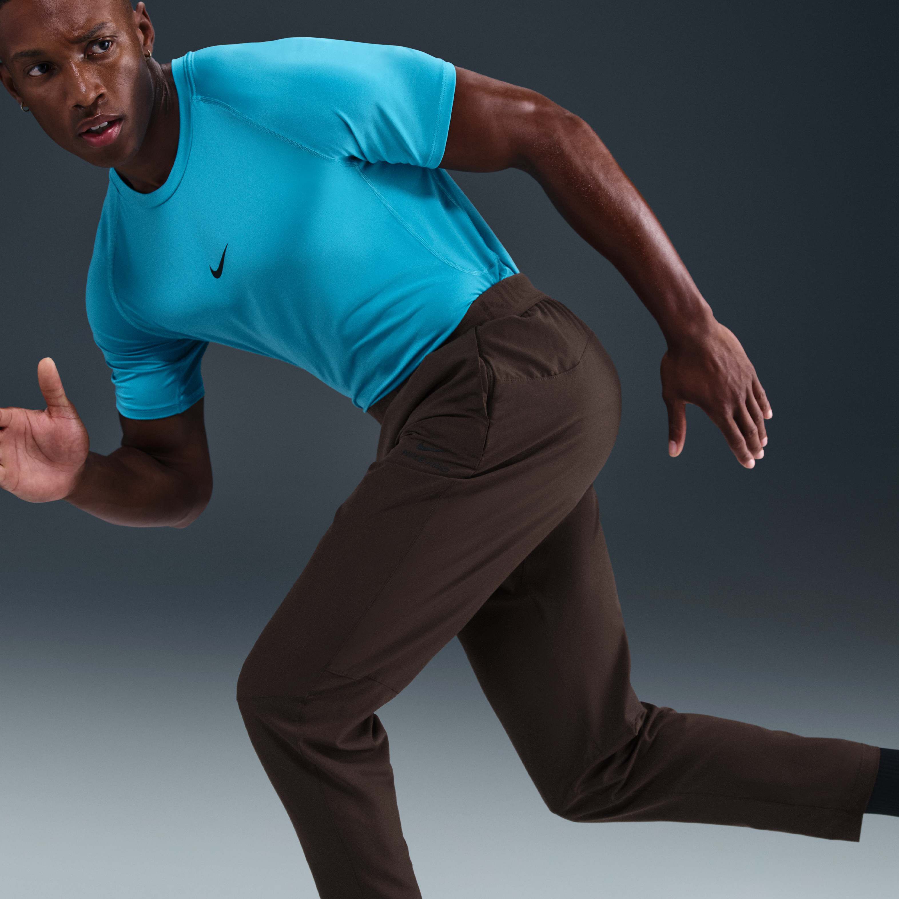 Buy Nike Pro Training Men's Dri-FIT Trousers Baroque Brown/Black