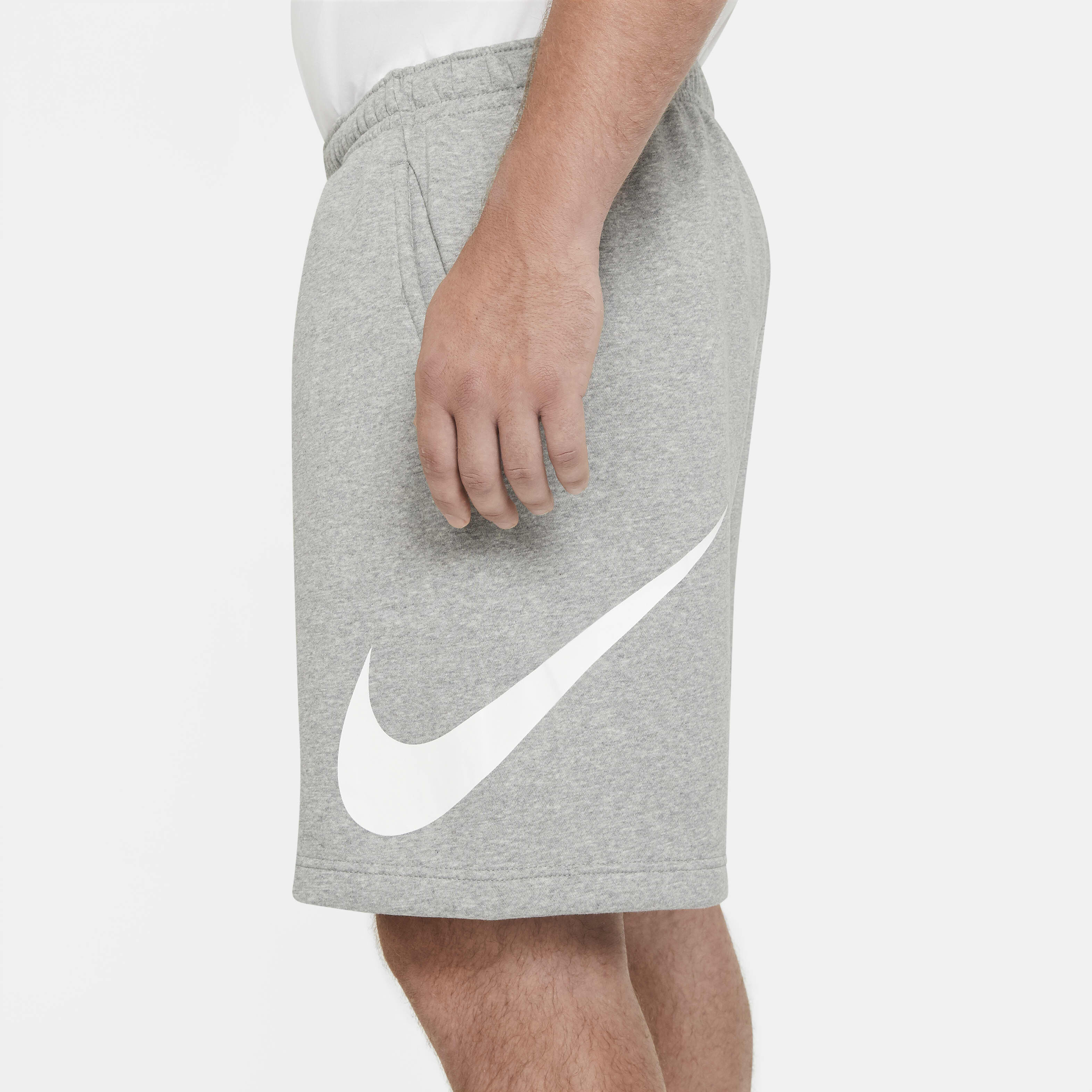 Buy Nike Sportswear Club Men s Graphic Shorts Dark Grey Heather White White Nike Saudi Official