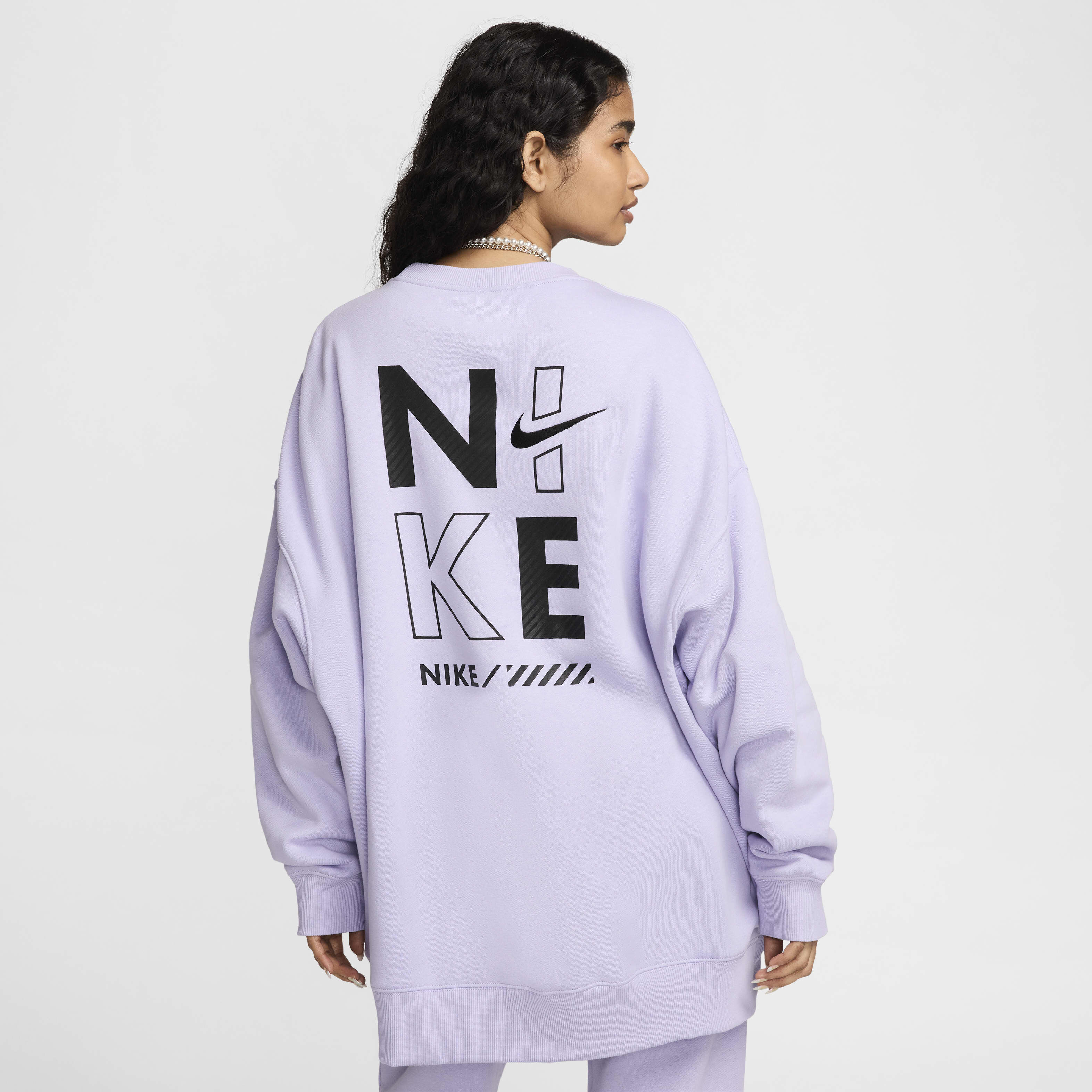 Buy Nike Sportswear Women s Oversized Fleece Crew Neck Sweatshirt Nike Saudi Official