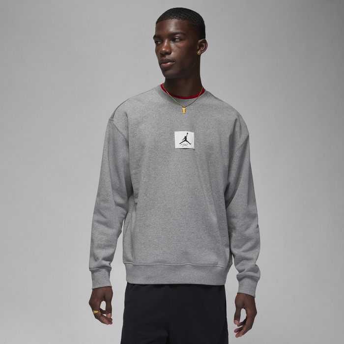 Buy Jordan Essentials Men's Fleece Crew-Neck Sweatshirt Carbon