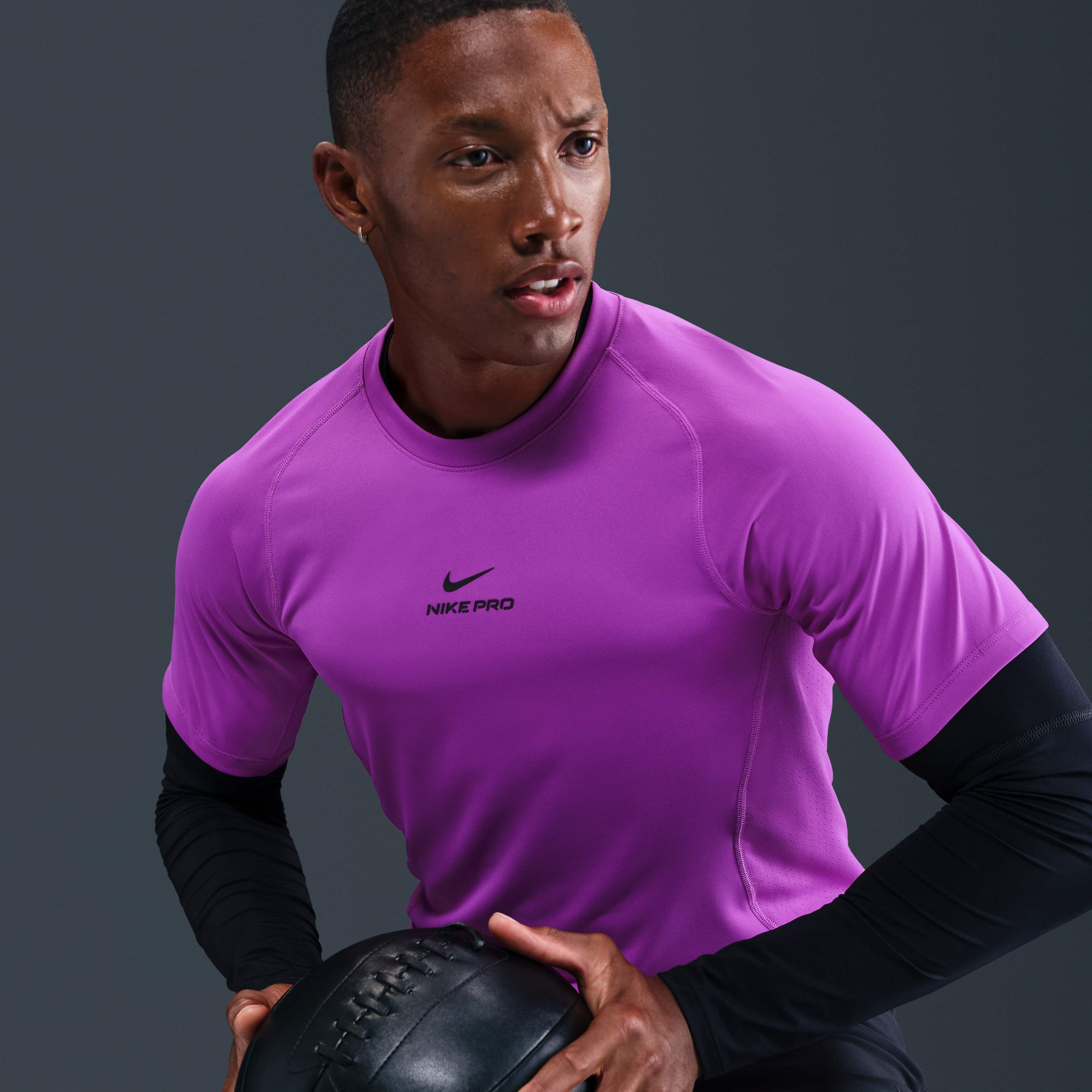 Nike トレーニングウェア パープル Buy Nike Pro Training Men's Dri-FIT Short-Sleeve Top - Vivid