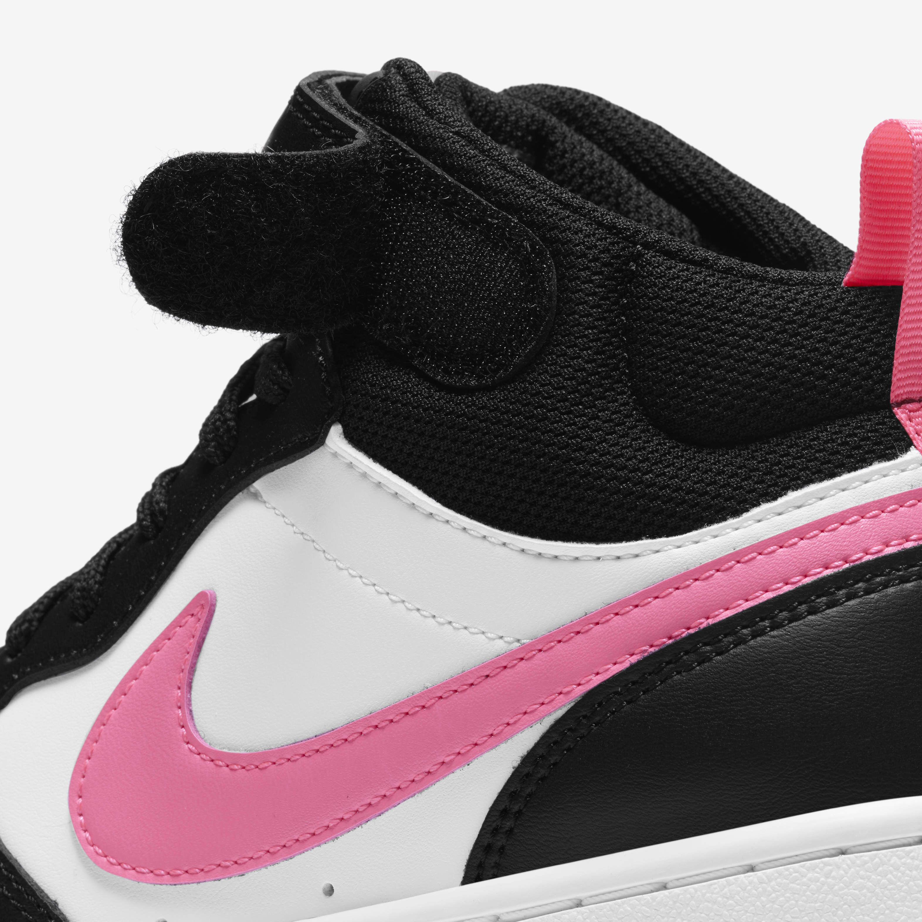 Nike court borough mid black white hotsell