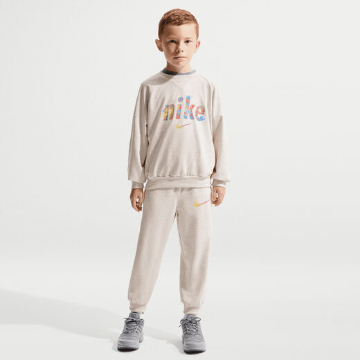 بدلات جري-نايكي, نايكي E1D1, طقم سويتشيرت فرنش تيري جرافيك من قطعتين للأطفال الصغار