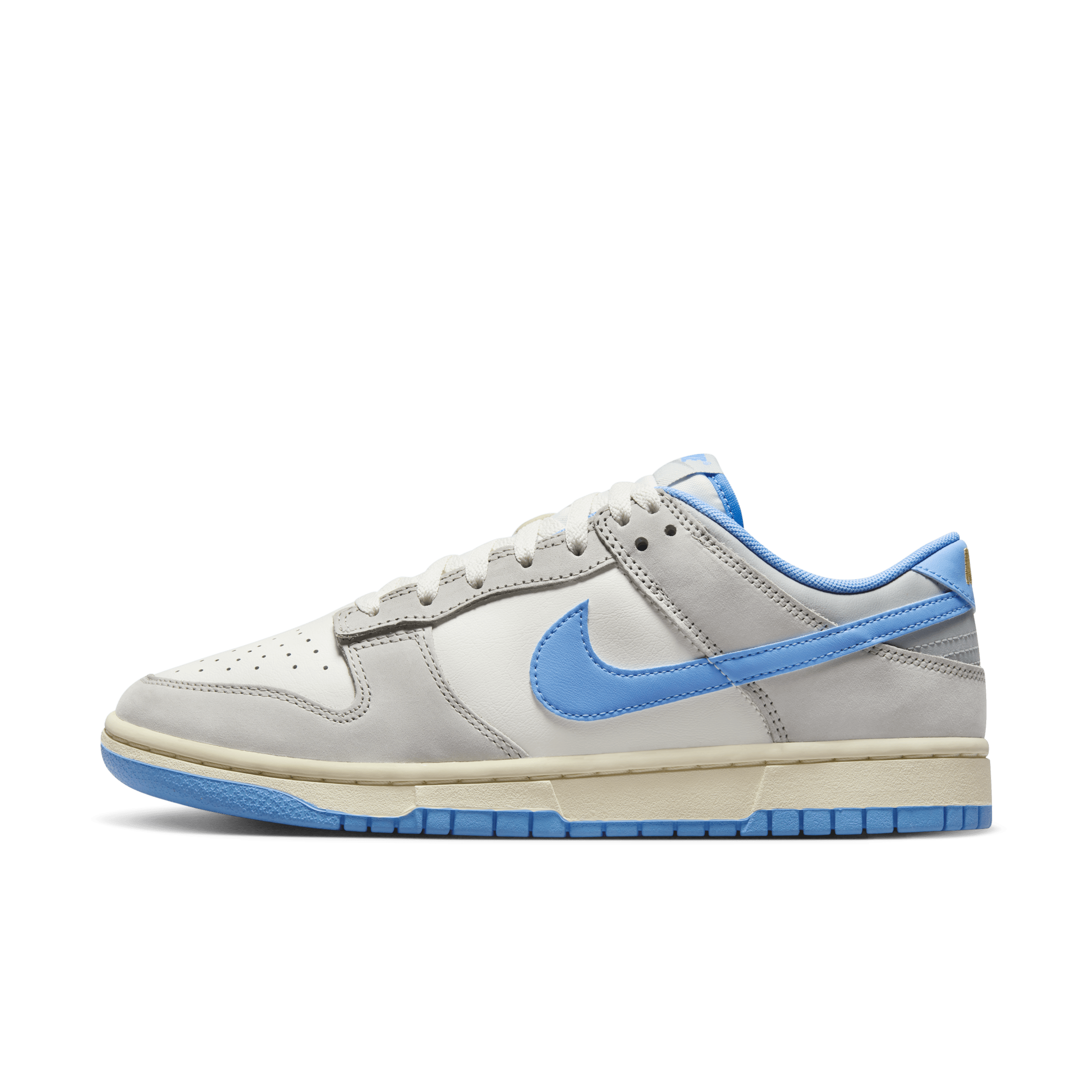 grey and blue dunks