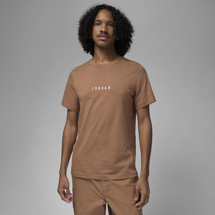 Buy Jordan Air Men's T-Shirt Archaeo Brown/White/White Nike Saudi