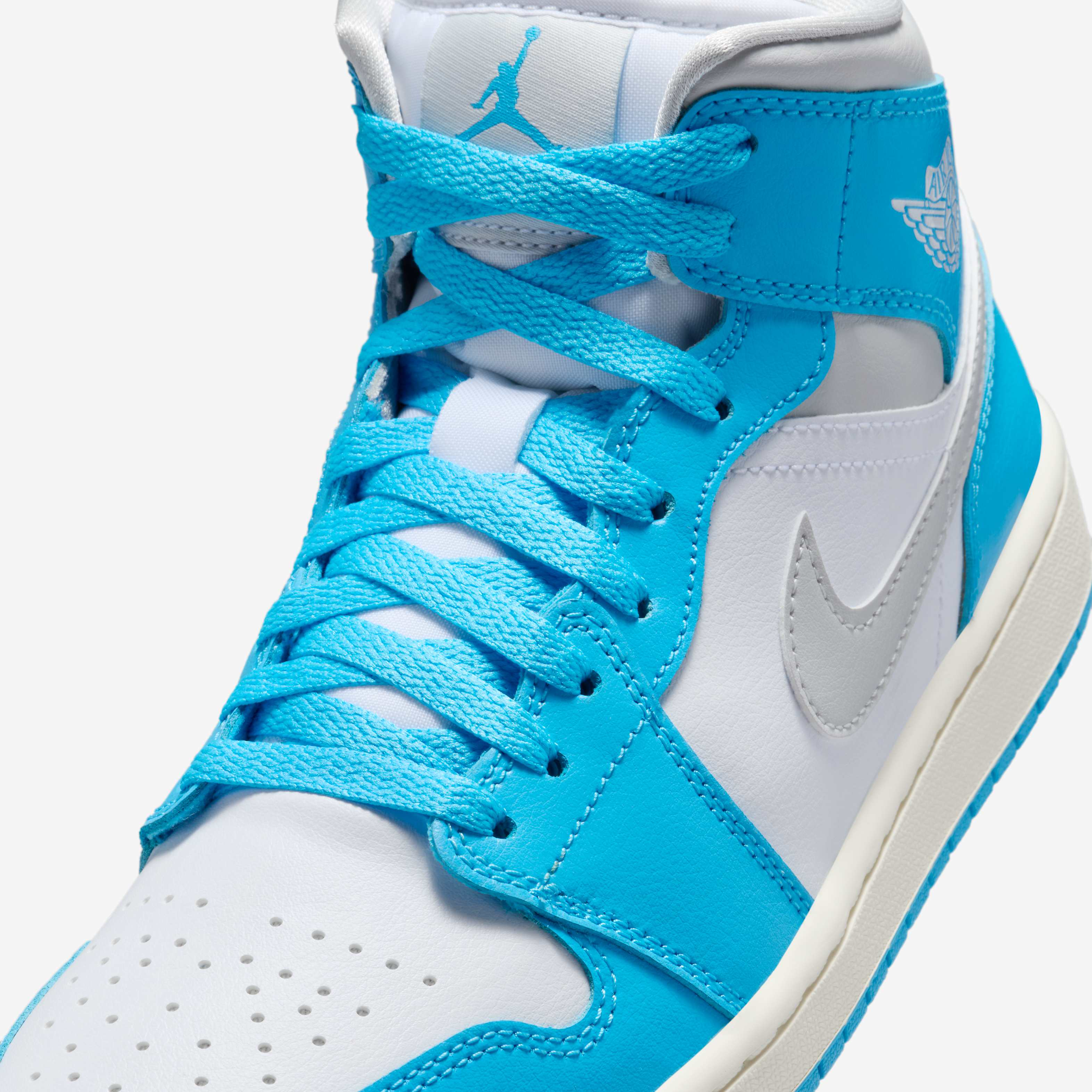 Buy Air Jordan Mid Women's Shoes Dark Powder Blue/White/Sail