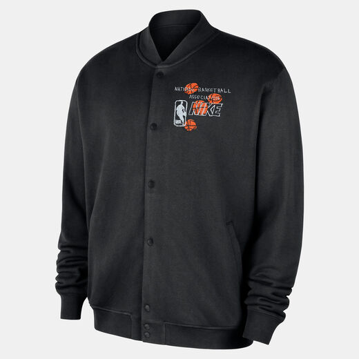 جاكيتات بأكمام وبلا أكمام كرة السلة-نايكي, تيم 31 كلوب, جاكيت بومبر ان بي ايه فرنش تيري للرجال