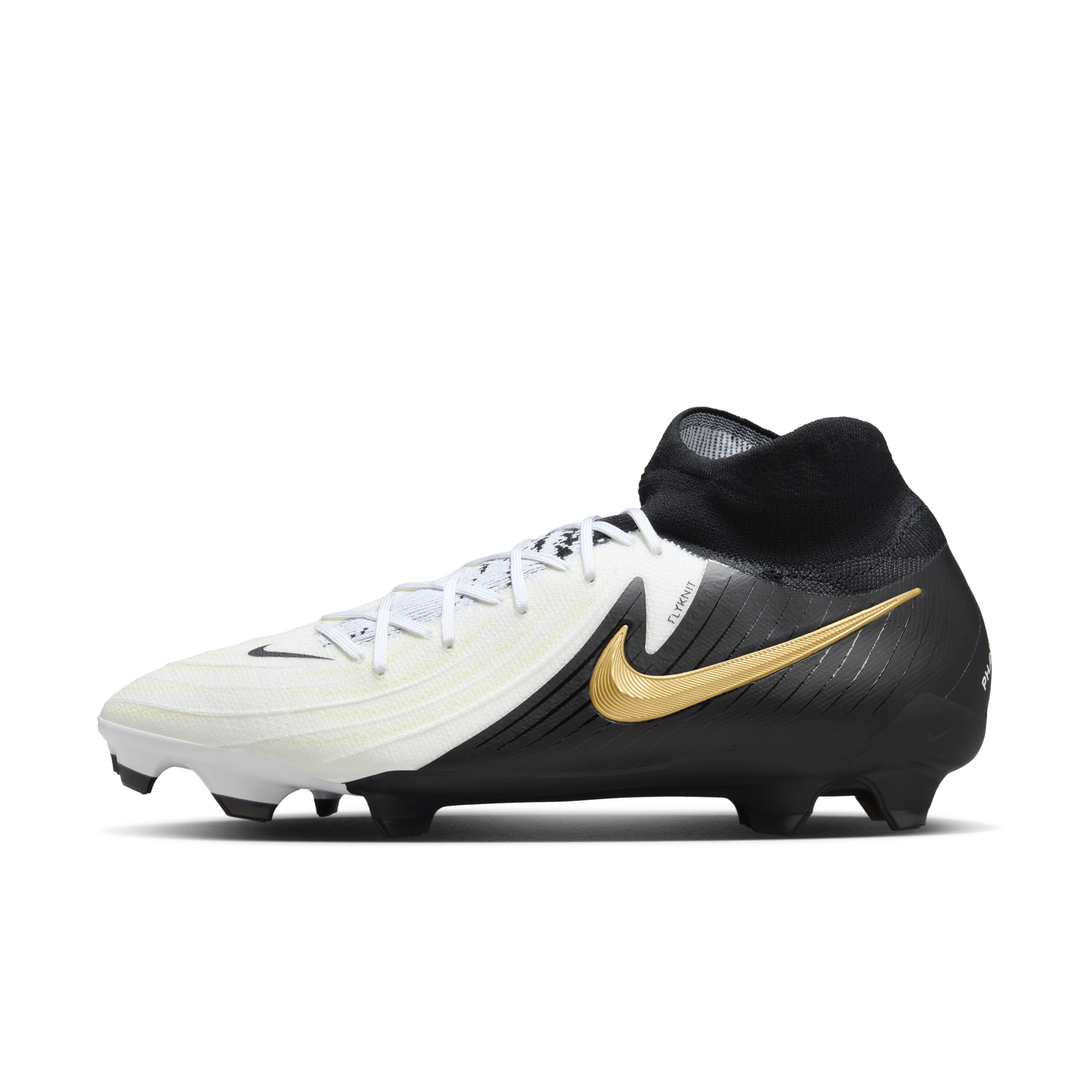 Black and gold top high top football cleats