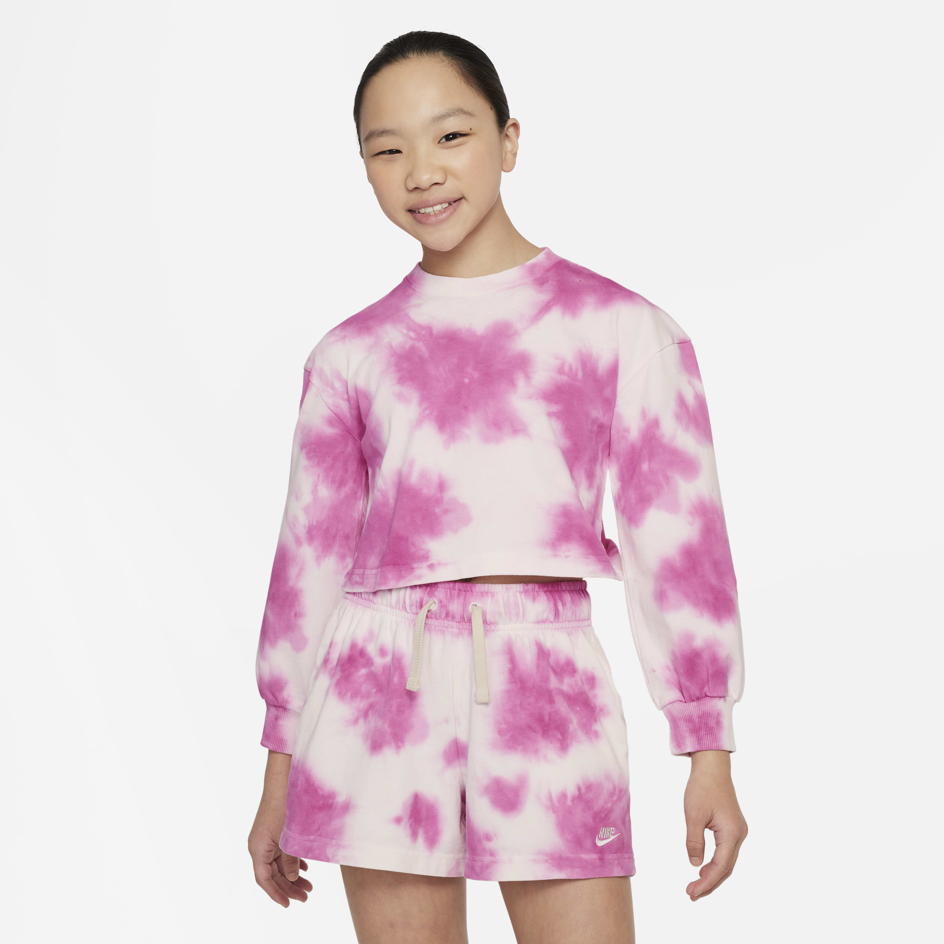 Nike tie dye crop top best sale