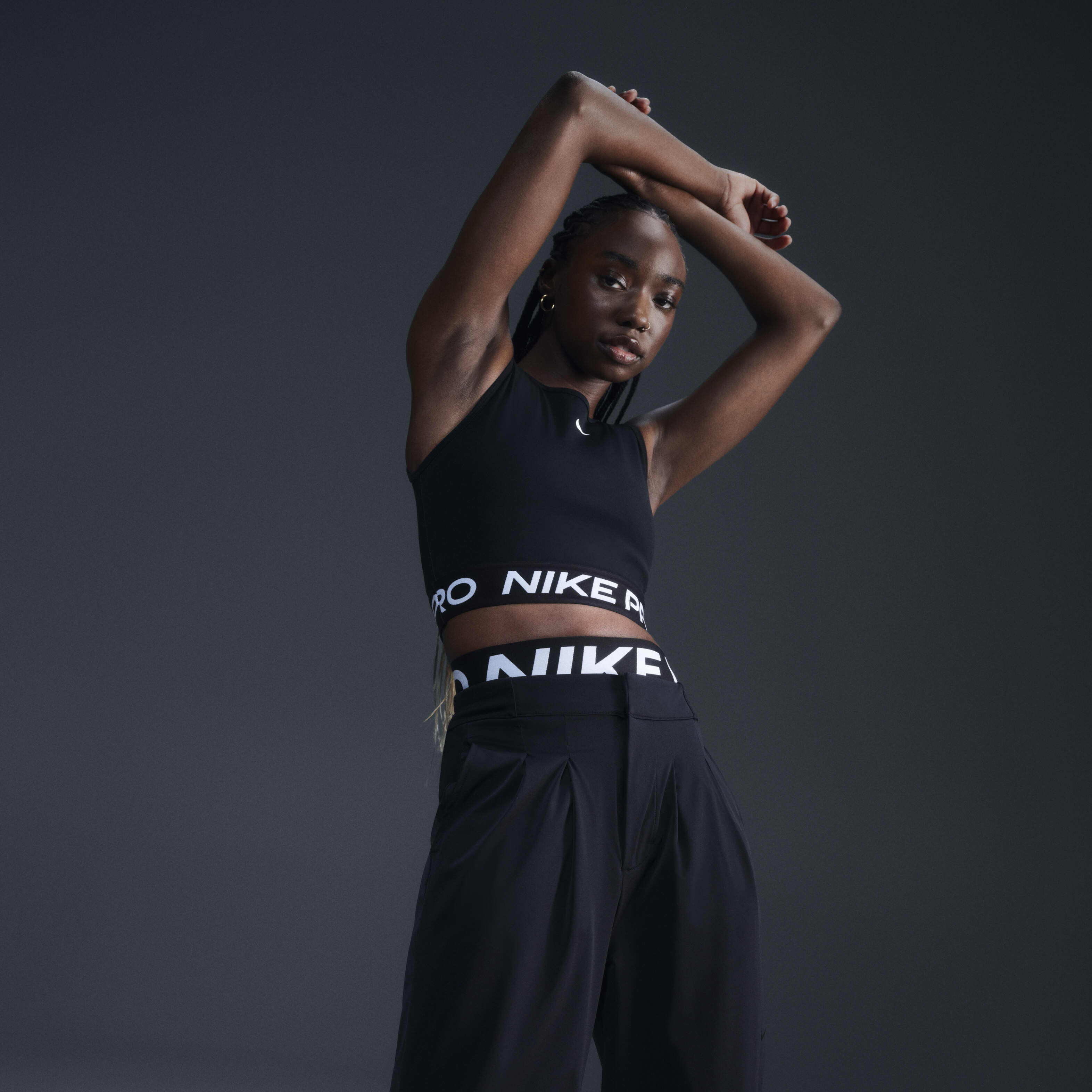 Buy Nike Pro Women s Dri FIT Cropped Tank Top Nike Saudi Official