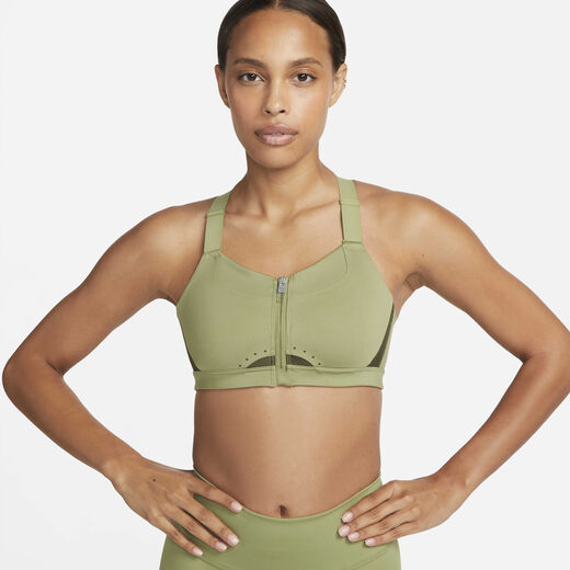 Alpha Sports Bra-Nike, Nike Alpha, Women's High-Support Padded Zip-Front Sports Bra